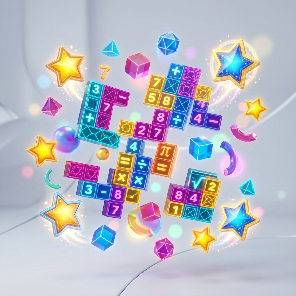Visual 3D pattern puzzles build spatial logic and numerical confidence.