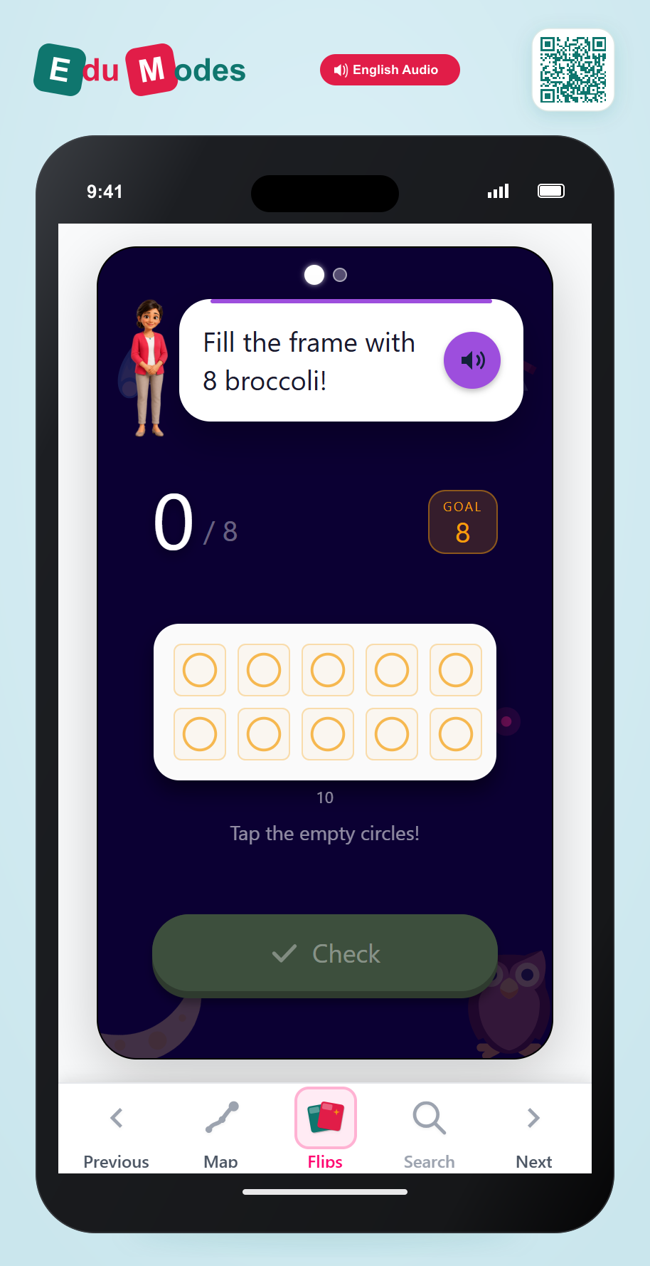 Ten Frame 8 and 9 - Interactive Learning Game Preview