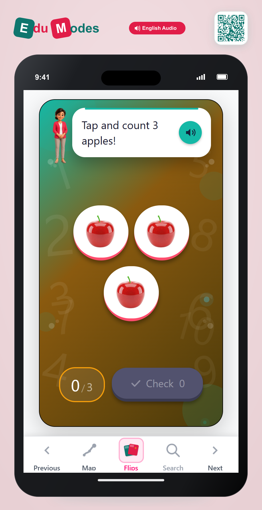 Count Objects up to 3 - Interactive Learning Game Preview