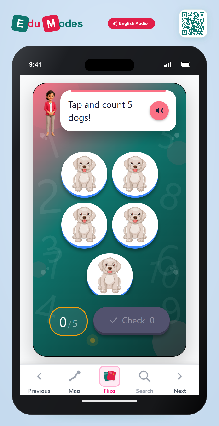 Count Objects up to 5 - Interactive Learning Game Preview