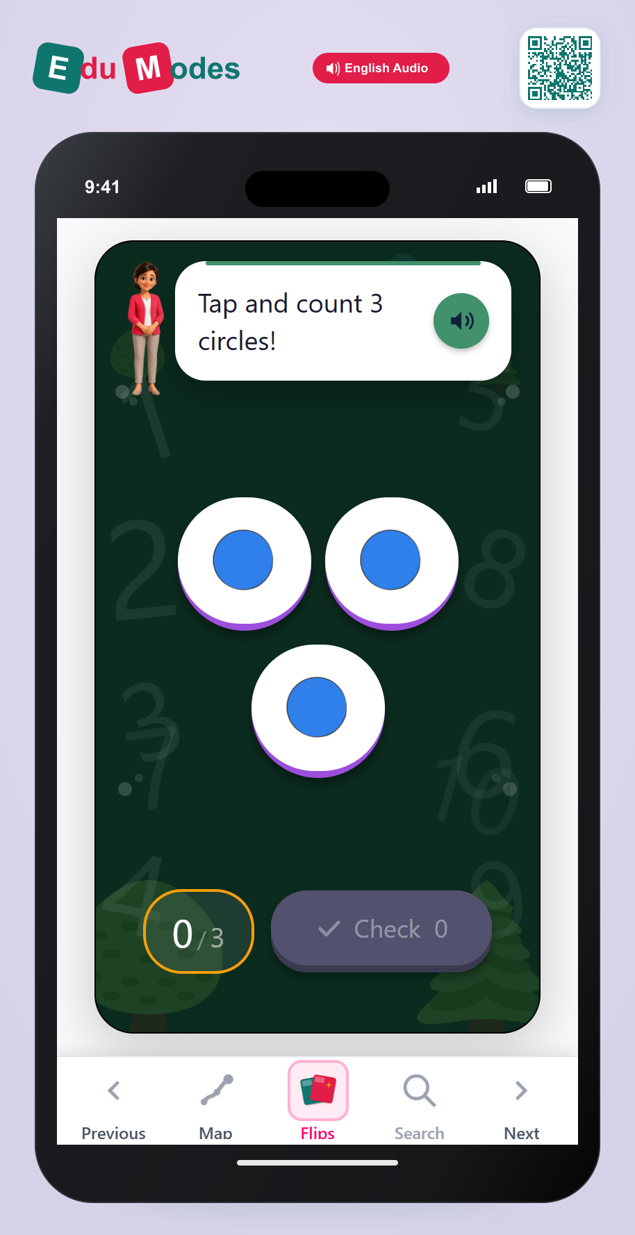 Count Shapes up to 3 - Interactive Learning Game Preview