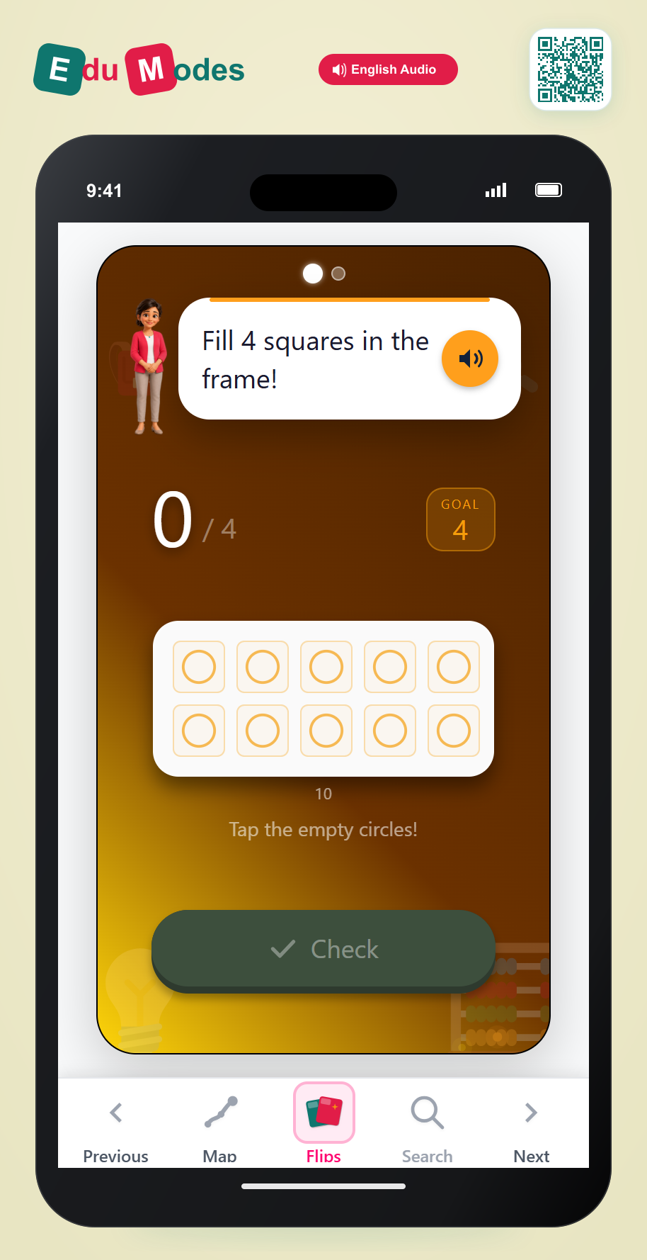 Shape Ten Frame up to 5 - Interactive Learning Game Preview