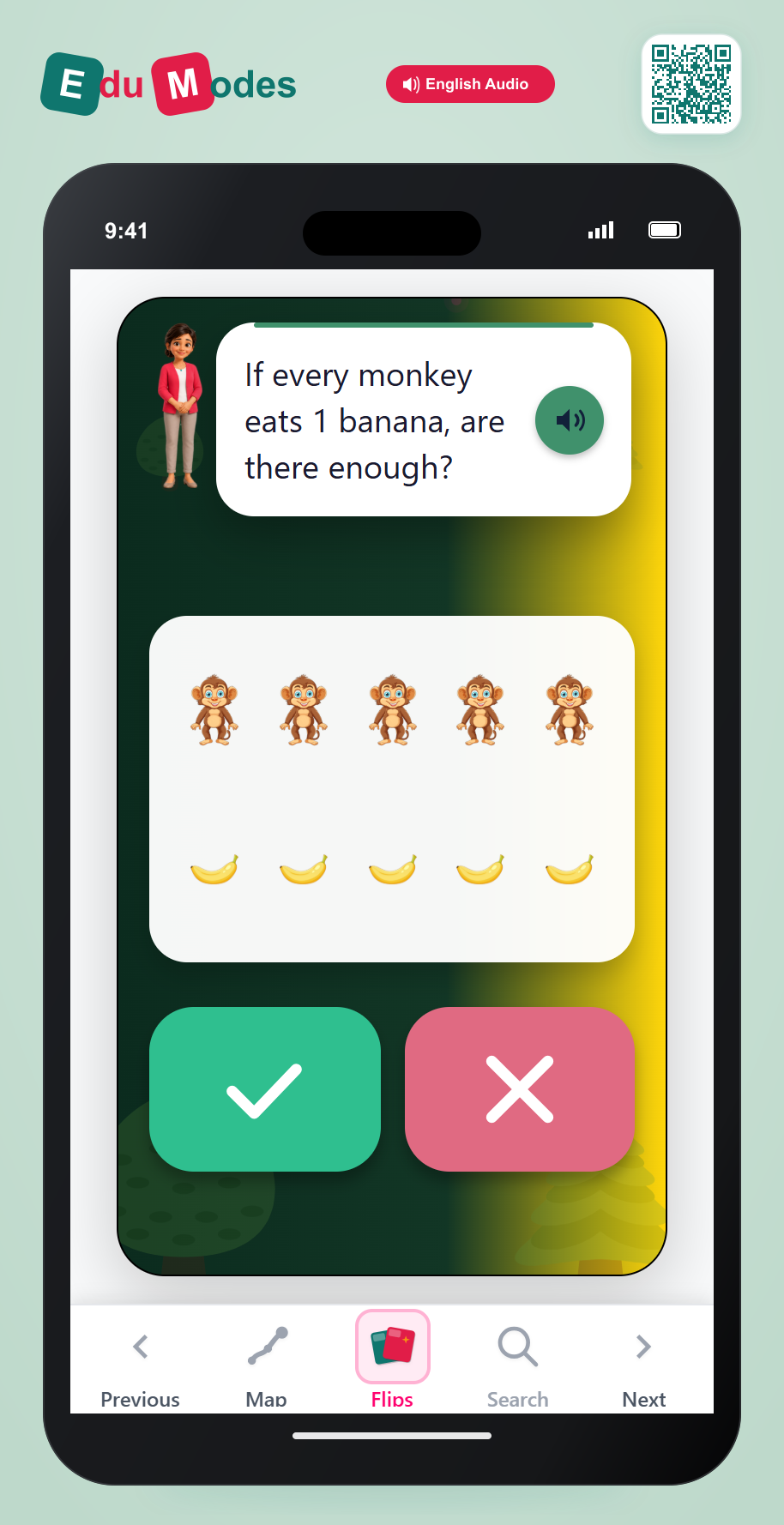 Are there enough? 5 Monkeys - Interactive Learning Game Preview