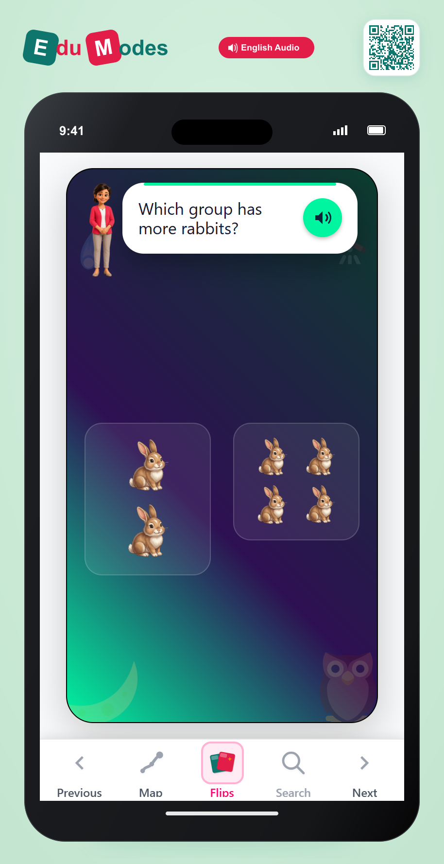 Which has more? Rabbits - Interactive Learning Game Preview