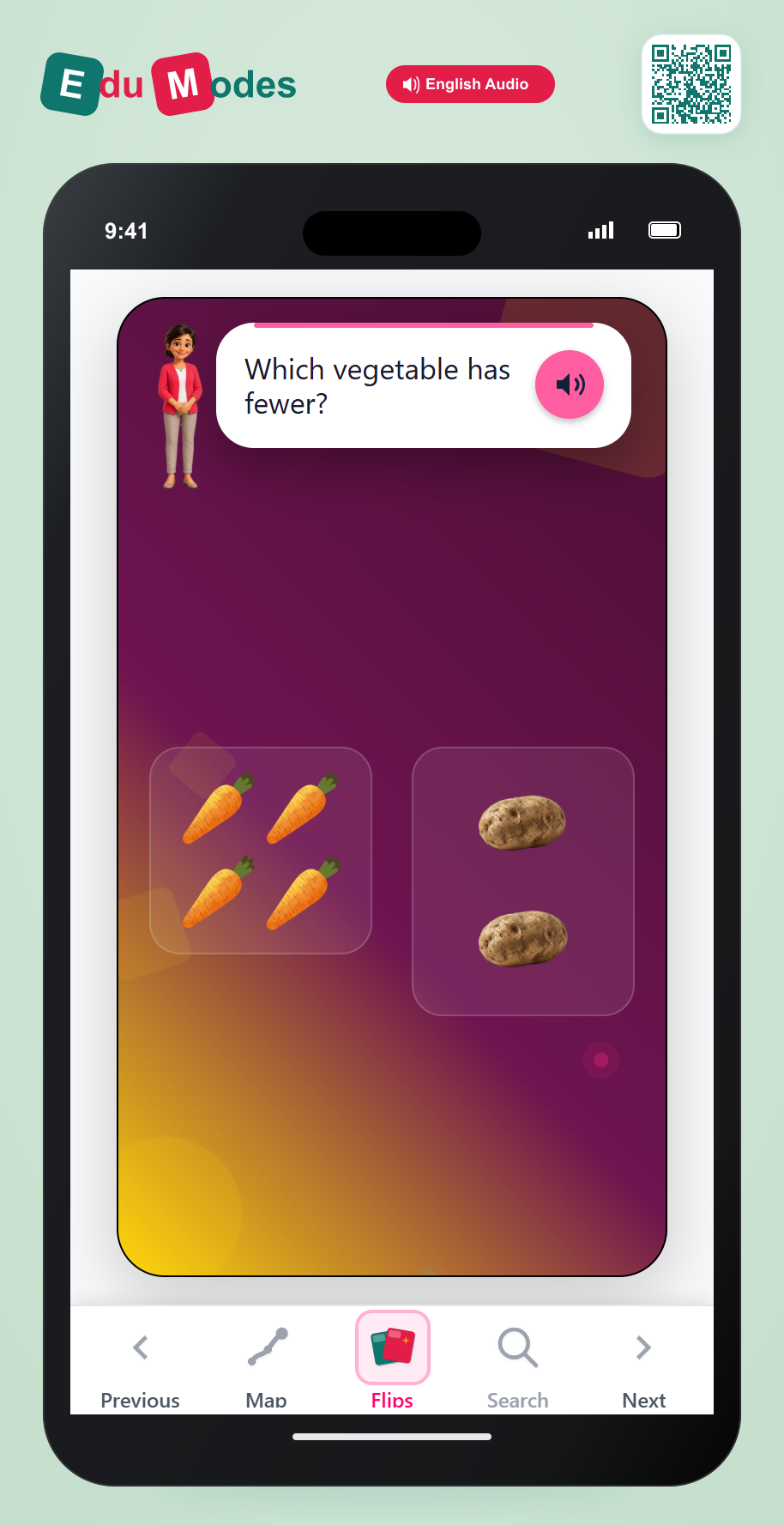 Fewer Vegetables - Interactive Learning Game Preview