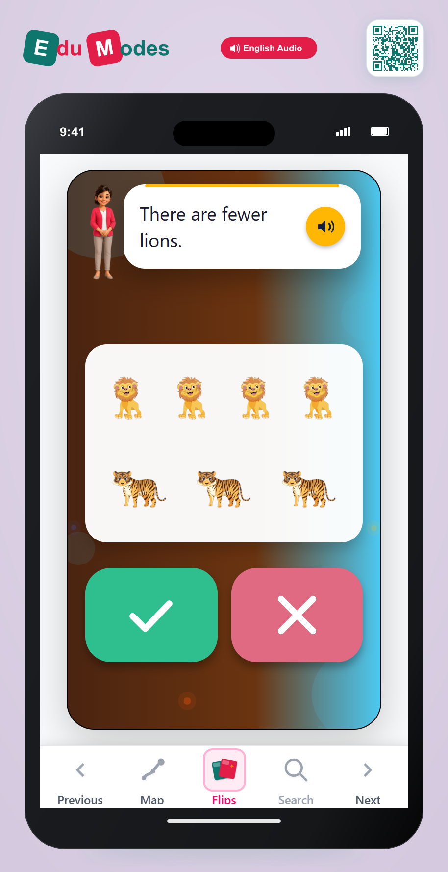 Fewer Wild Animals - Interactive Learning Game Preview