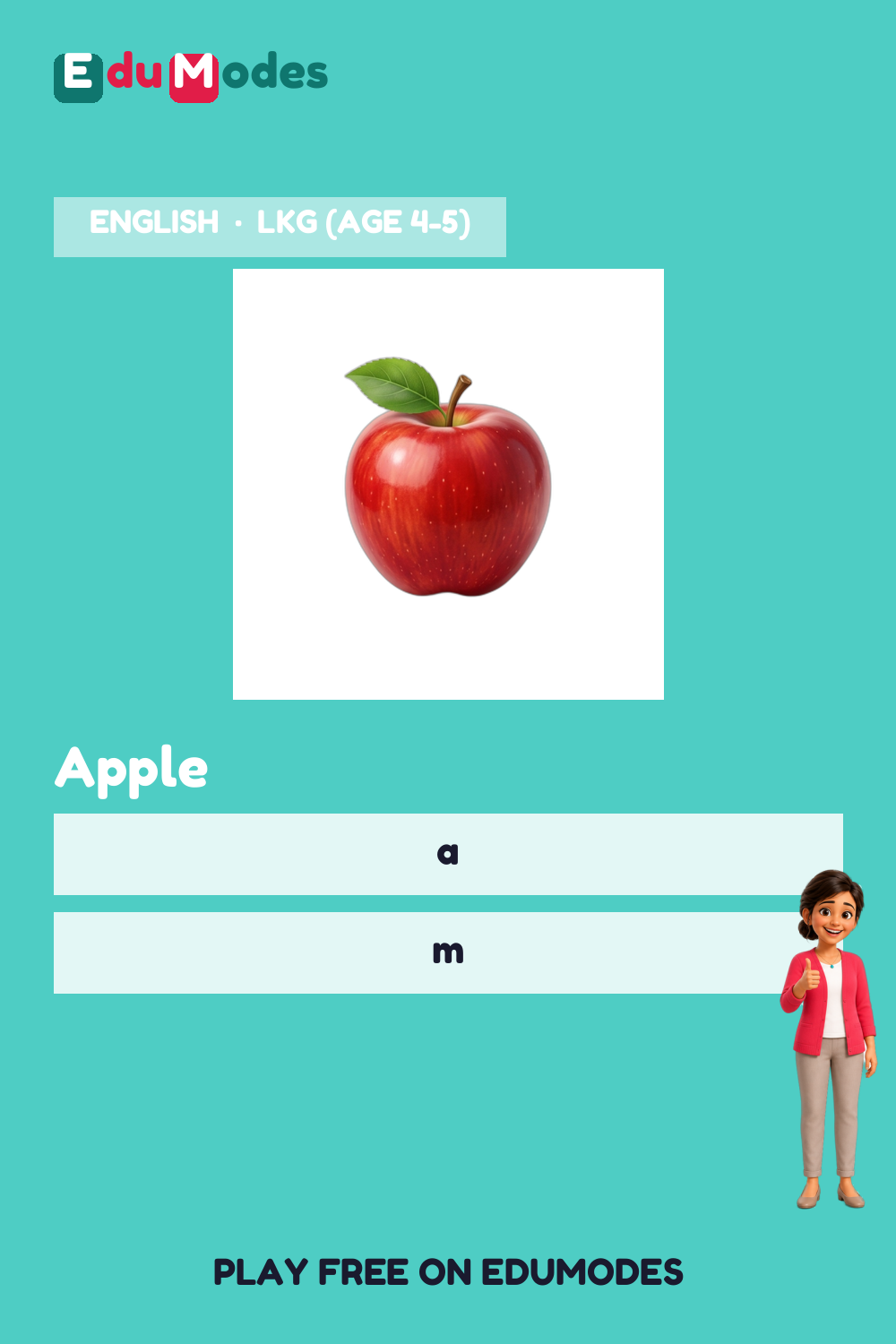 Identify the first sound in a word: A to E - Interactive Learning Game Preview