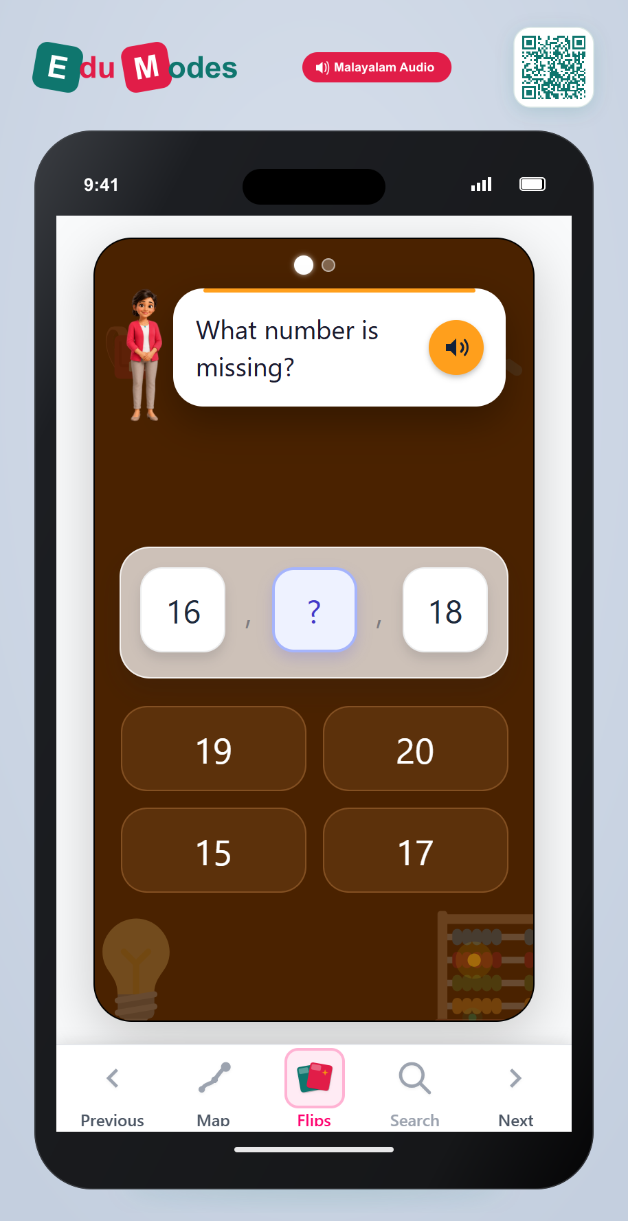Missing Numbers 16 to 20 - Interactive Learning Game Preview
