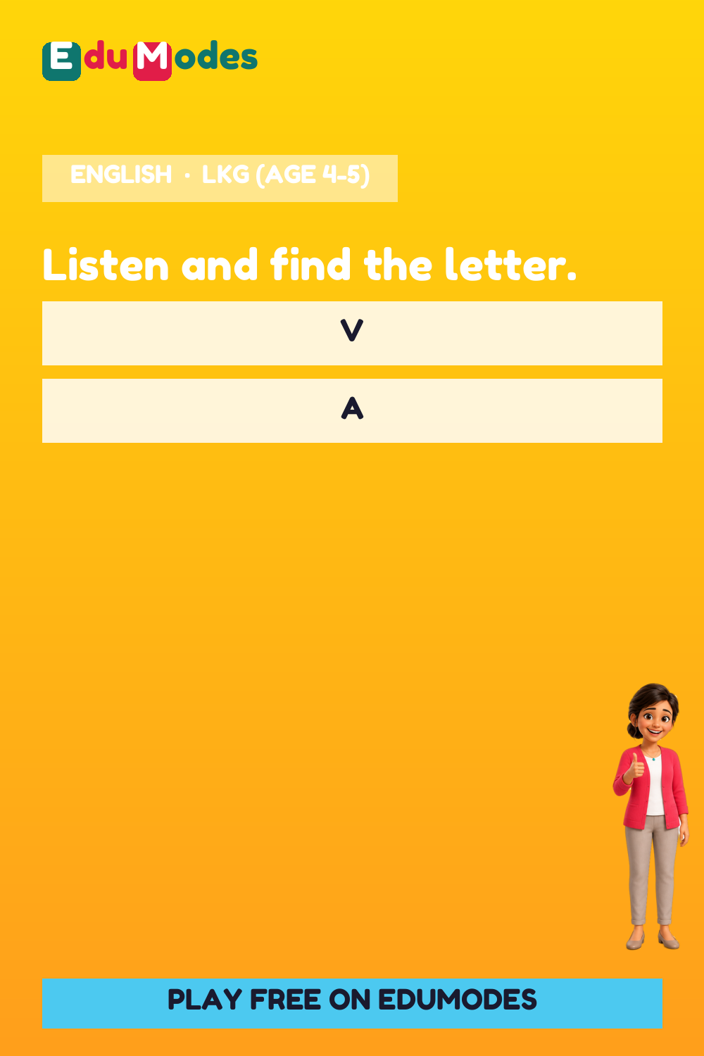 Listen & Find: A to E - Interactive Learning Game Preview