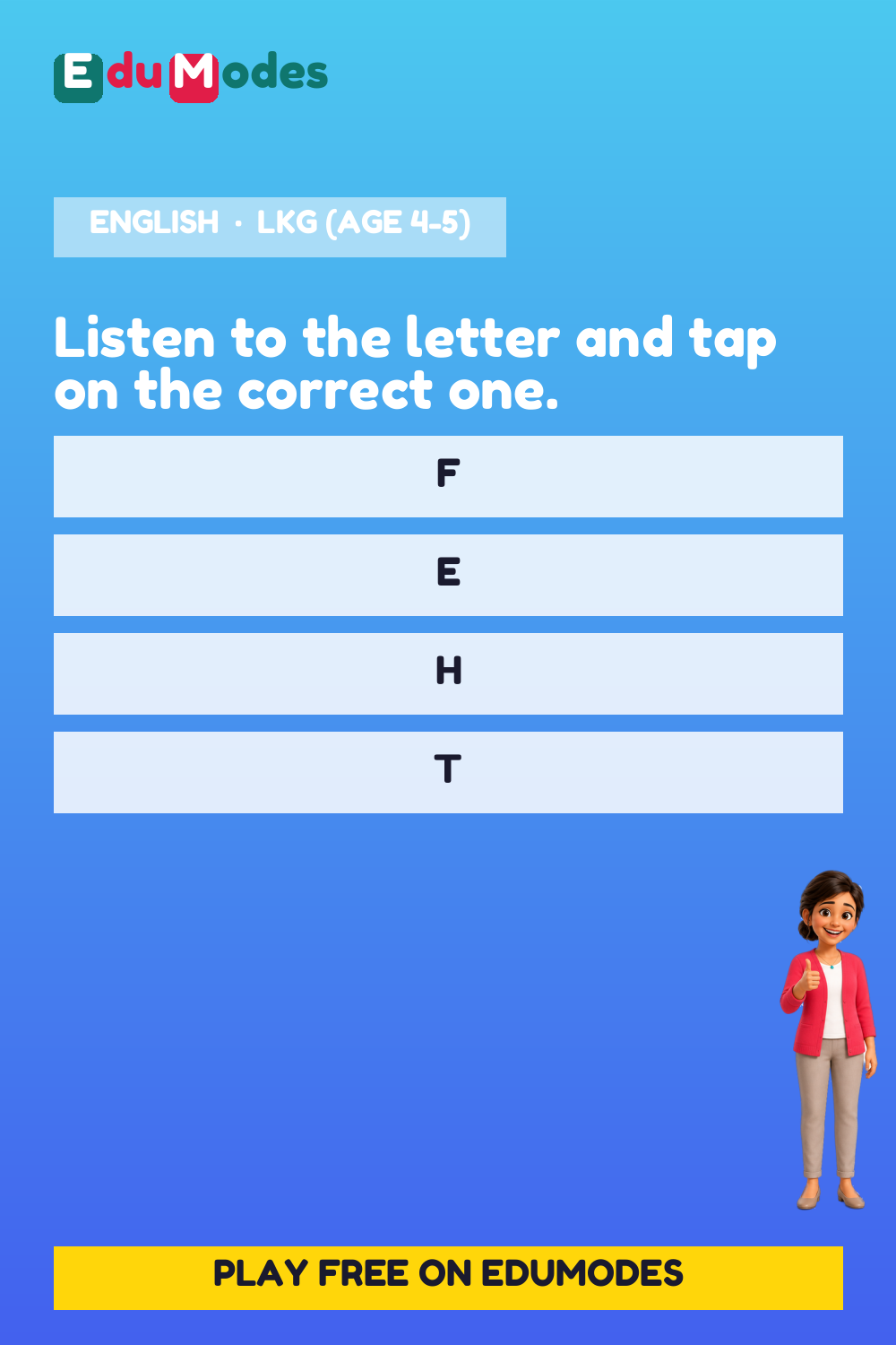 Listen & Find: F to J - Interactive Learning Game Preview