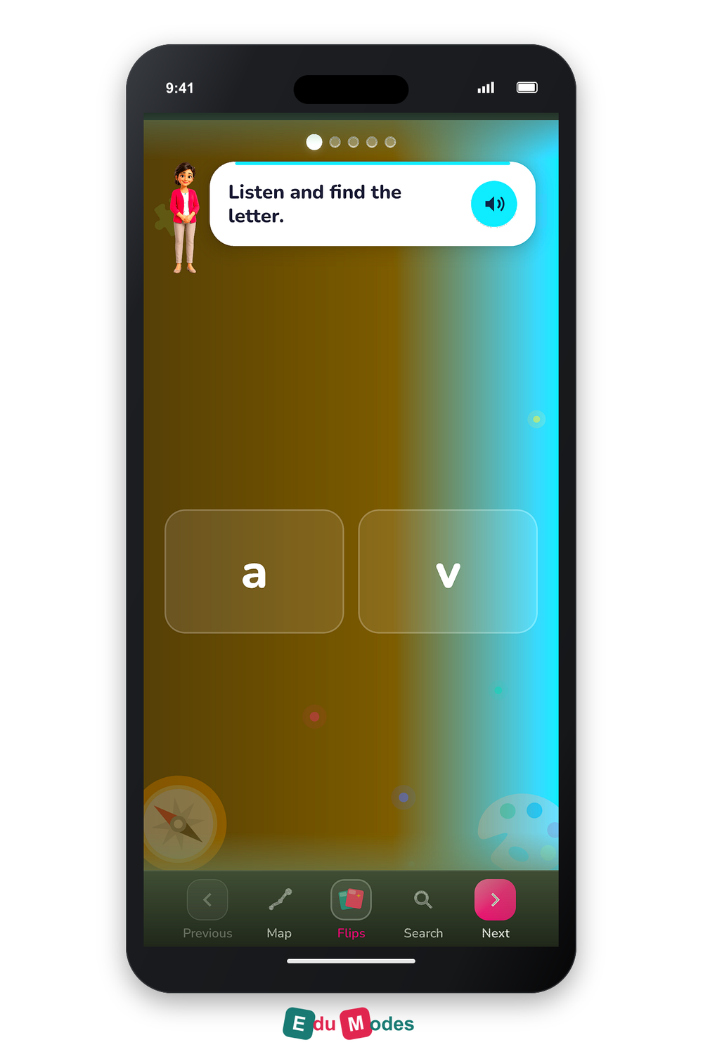 Listen & Find Lowercase: A to E - Interactive Learning Game Preview