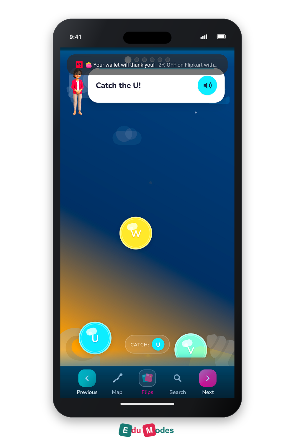 Catch the Letter Lowercase: U to Z - Interactive Learning Game Preview