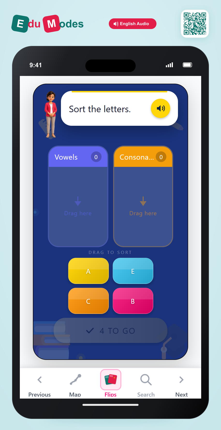 Sort the Letters 1 - Interactive Learning Game Preview