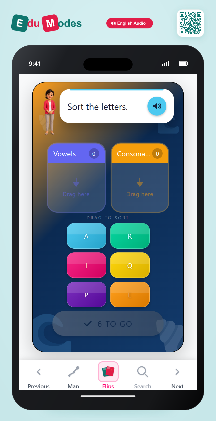 Sort the Letters 6 - Interactive Learning Game Preview