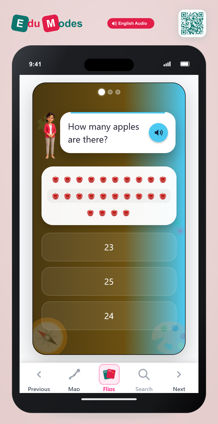 Count Apples to 40 - Interactive Learning Game Preview