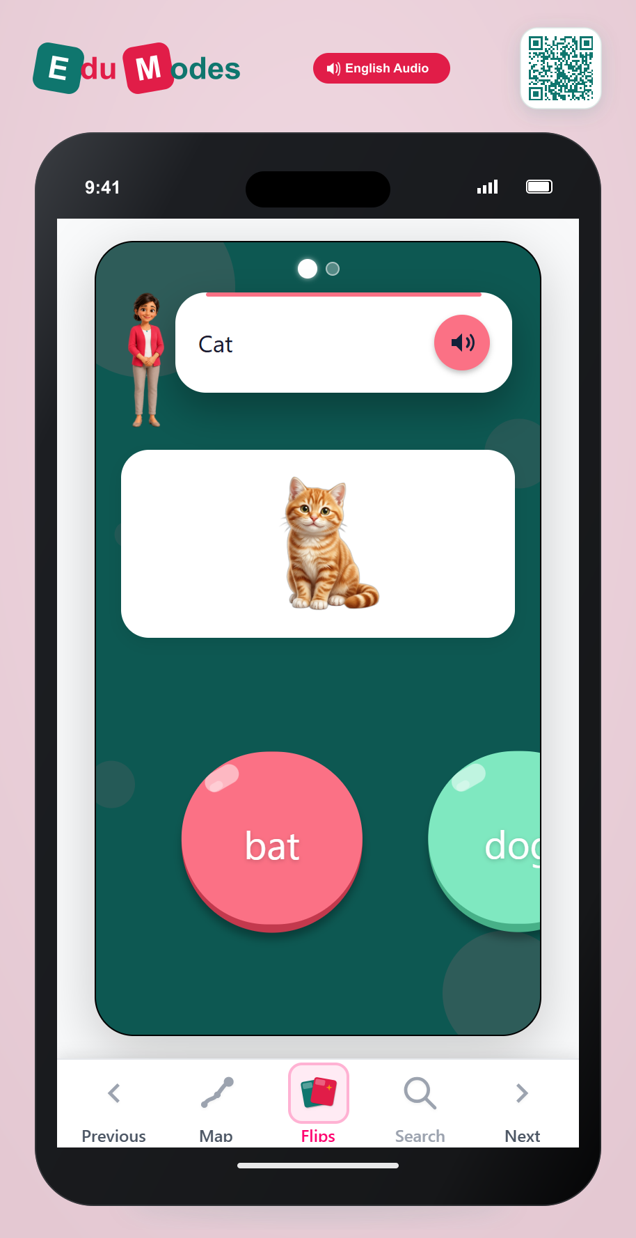 Rhyming: Cat and Bat - Interactive Learning Game Preview