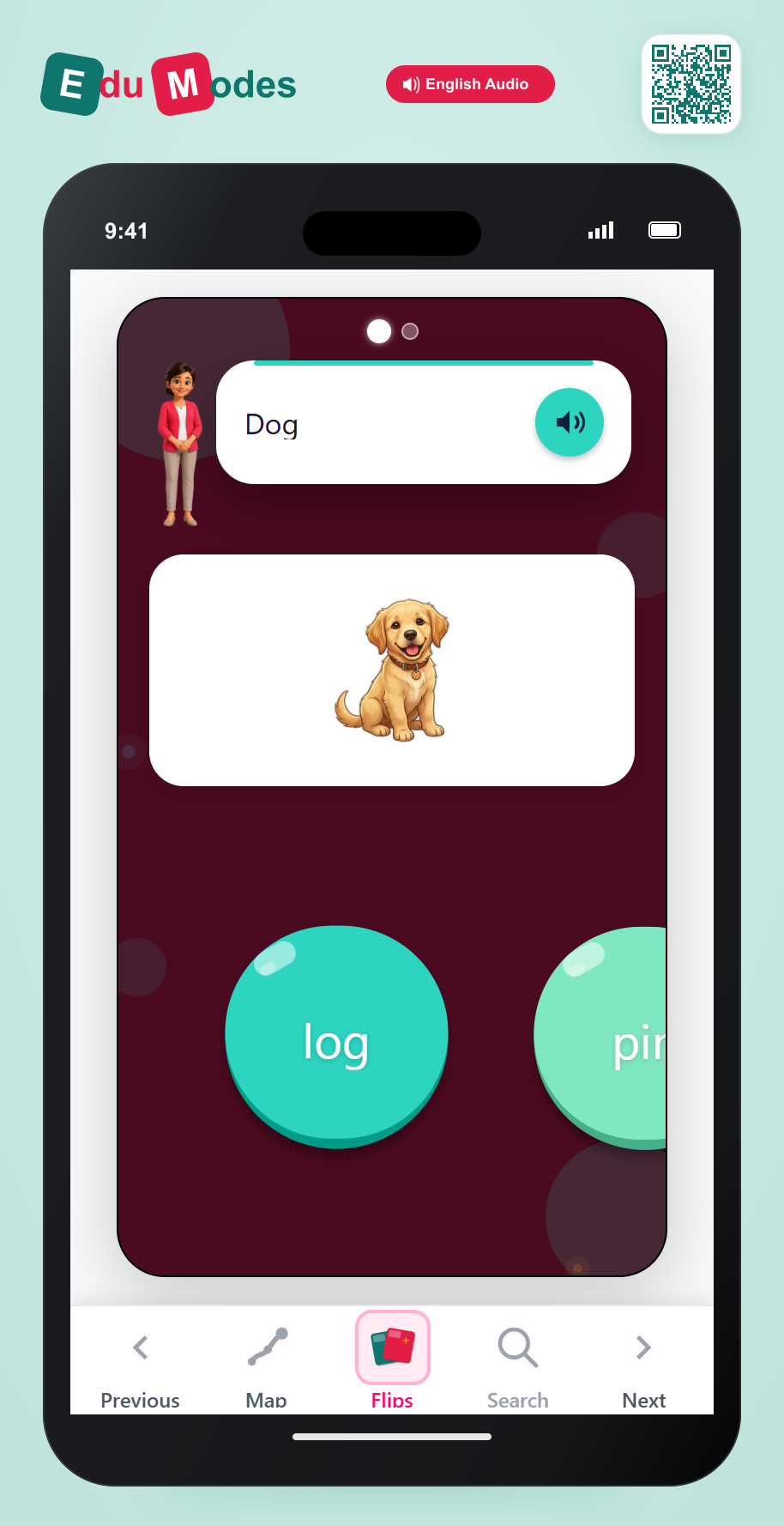 Rhyming: Dog and Log - Interactive Learning Game Preview