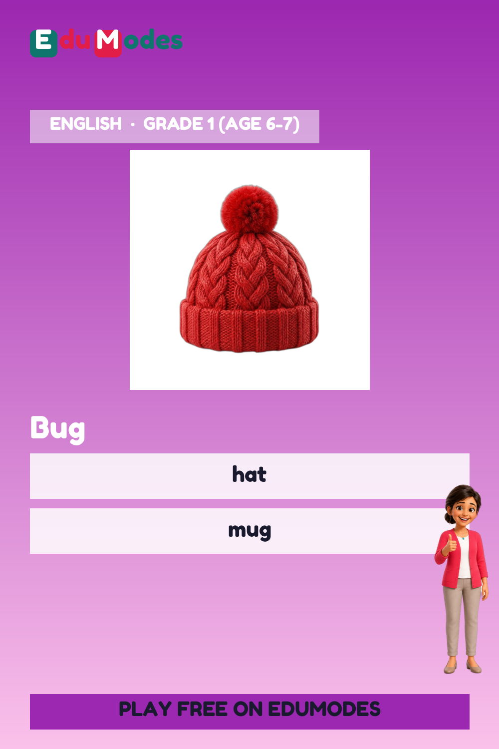 Rhyming: Bug and Mug - Interactive Learning Game Preview