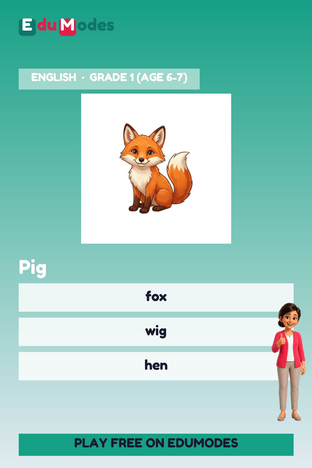 Rhyming Challenge 2 - Interactive Learning Game Preview