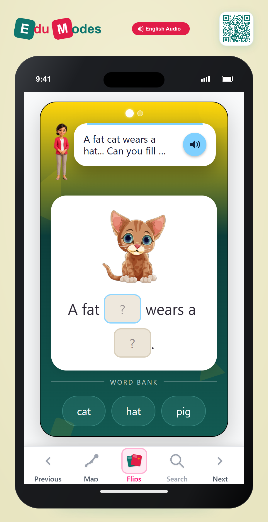 Multi Rhyme: -at & -ug - Interactive Learning Game Preview