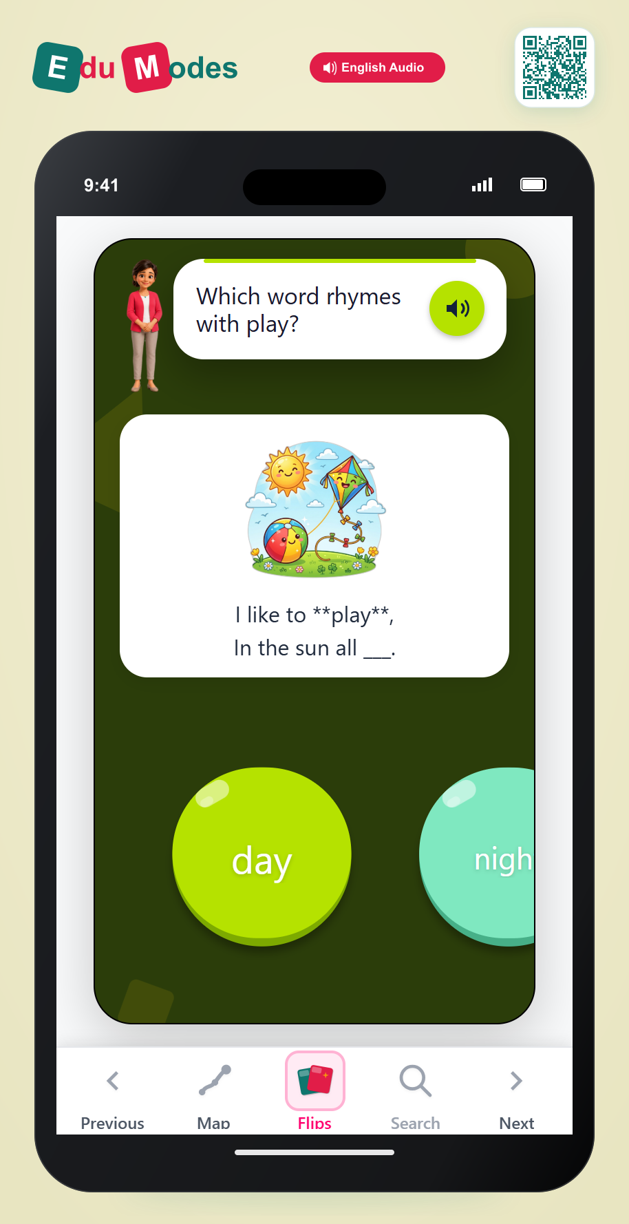 Poem Rhymes: play and day - Interactive Learning Game Preview