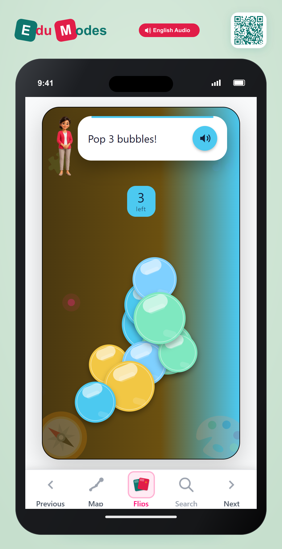 Pop 3 Bubbles - Interactive Learning Game Preview