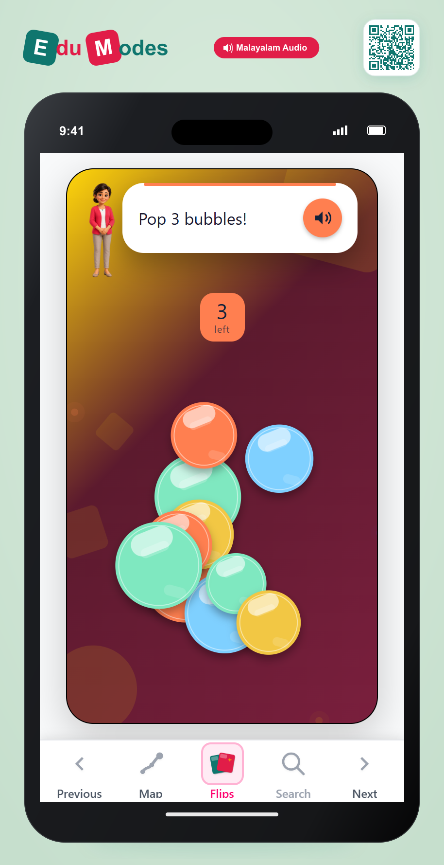 Pop 3 Bubbles - Interactive Learning Game Preview
