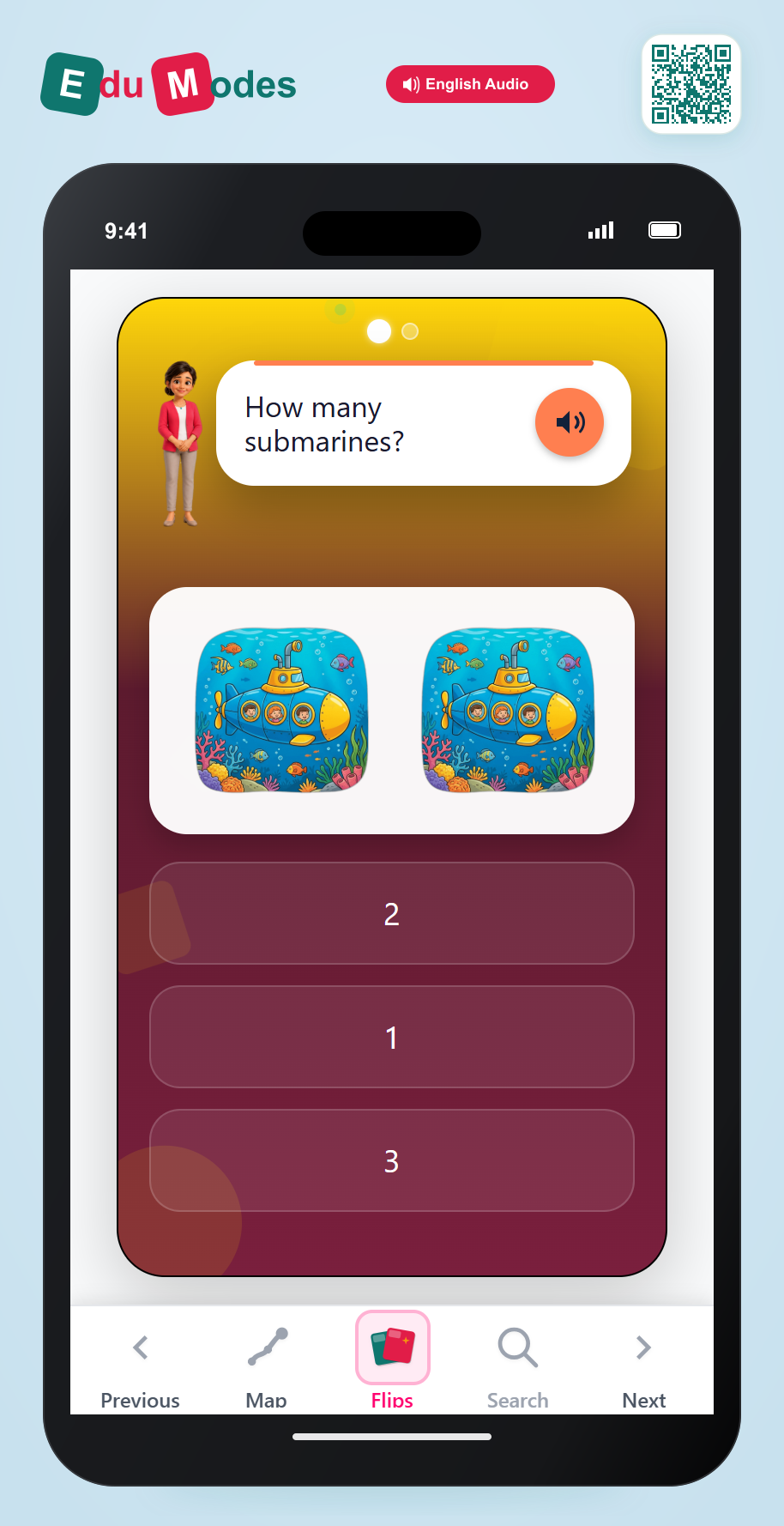 Count to 3 - Flip 2 - Interactive Learning Game Preview