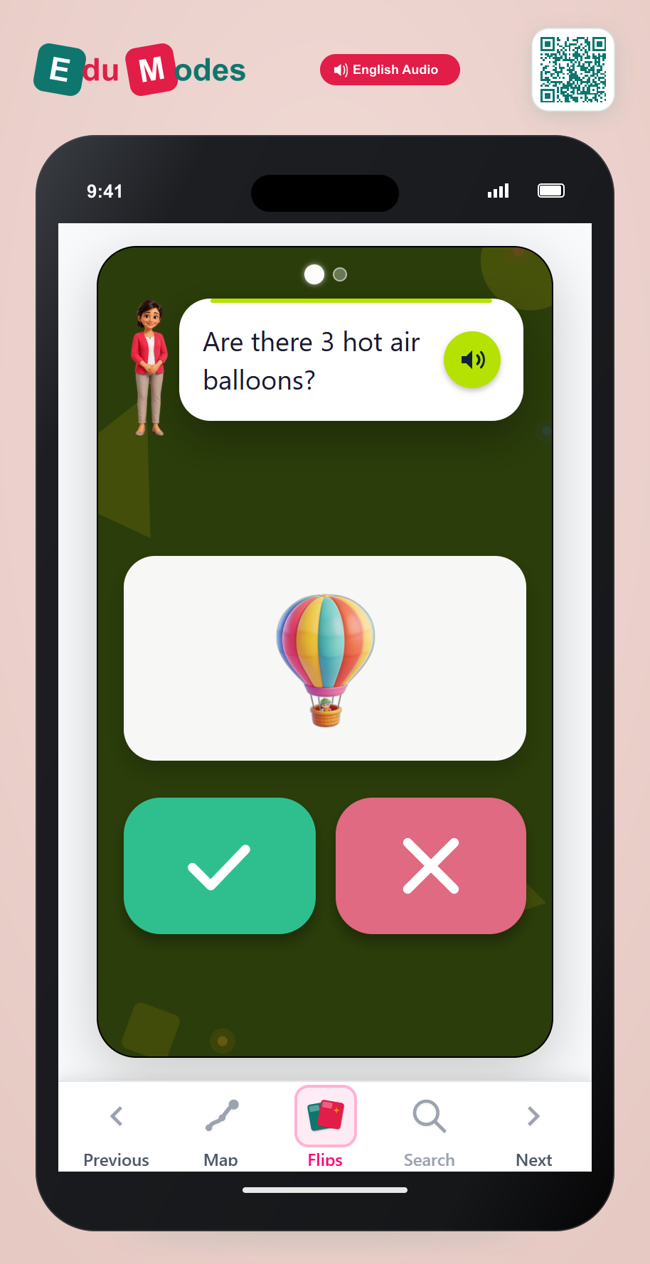 Count to 3 - Flip 5 - Interactive Learning Game Preview