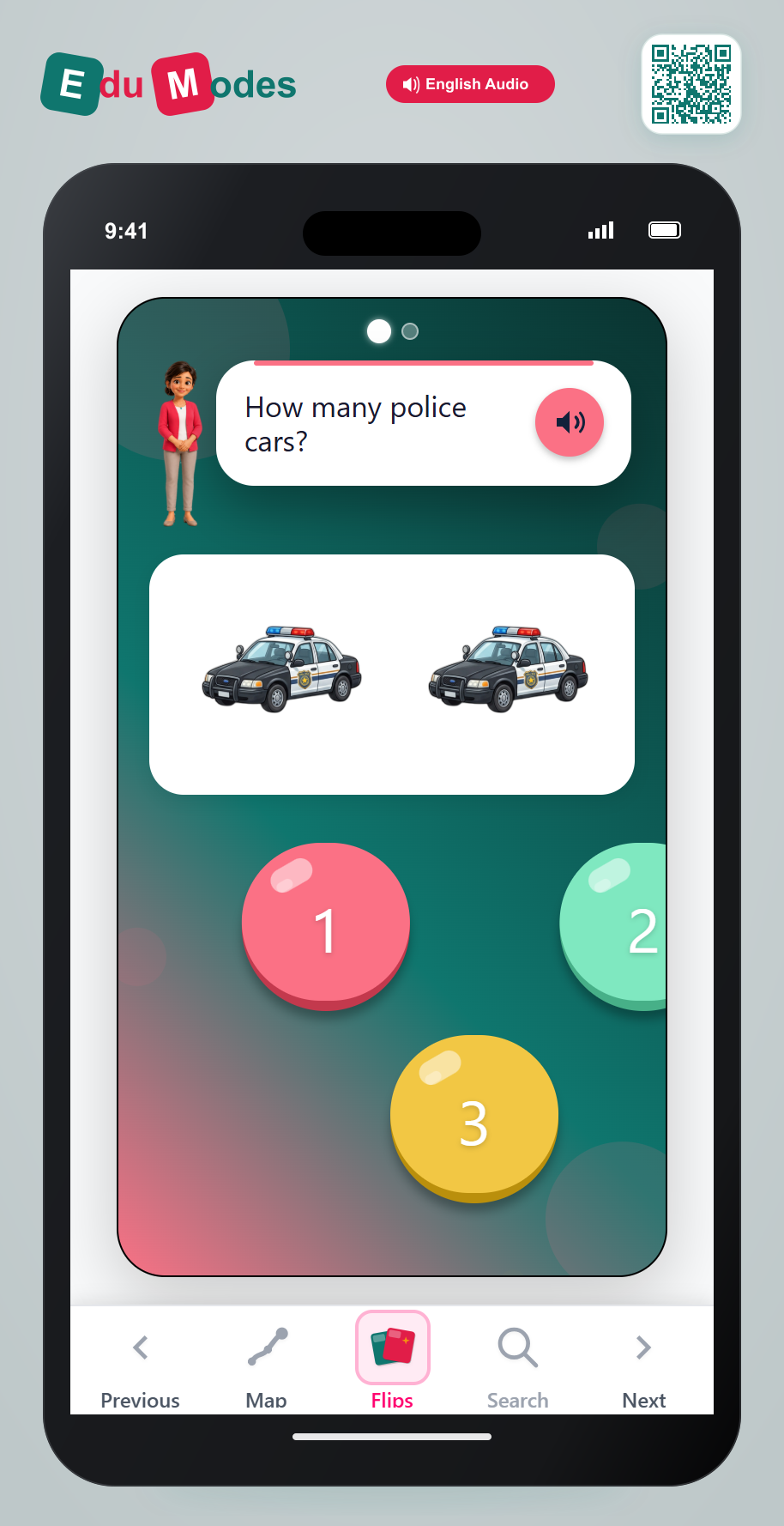 Count to 3 - Flip 7 - Interactive Learning Game Preview