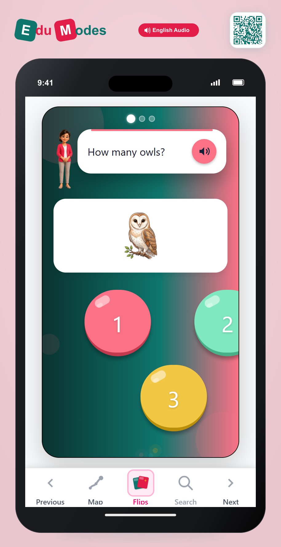 Count to 3 - Flip 10 - Interactive Learning Game Preview