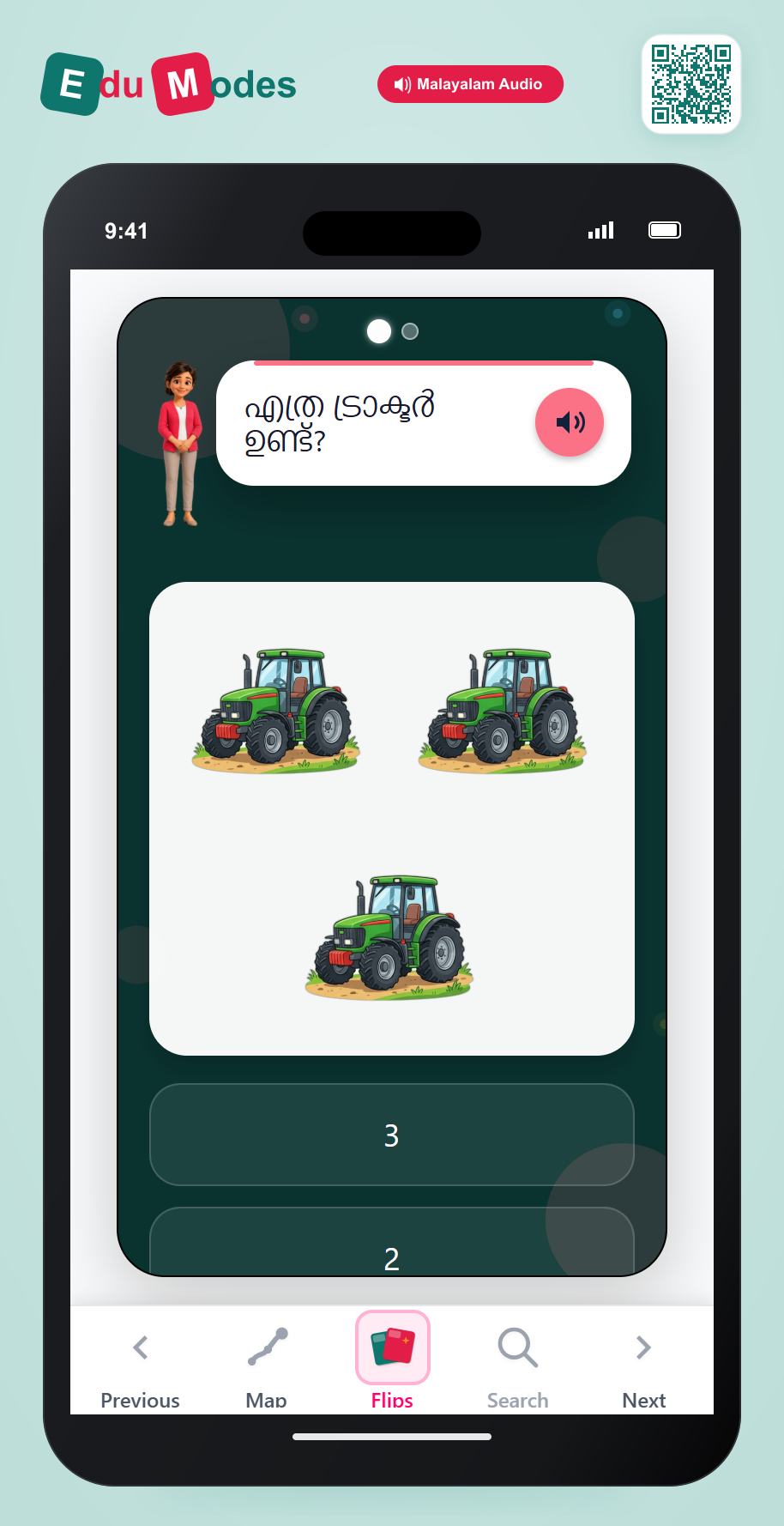 Count to 3 - Flip 3 - Interactive Learning Game Preview