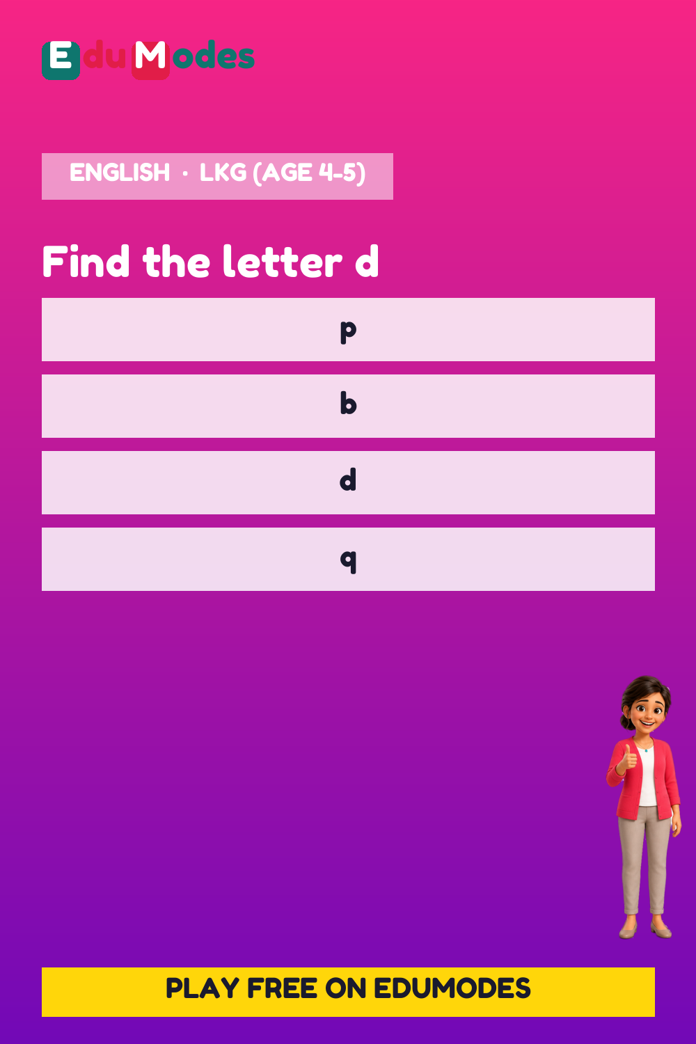 Frequently Confused Letters: Review - Interactive Learning Game Preview