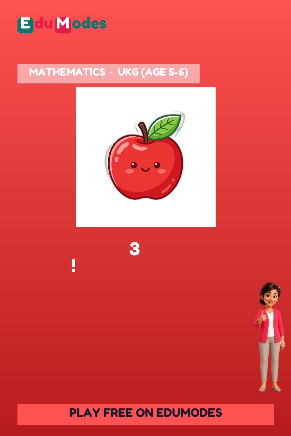 Count using stickers to 3 - Flip 8 - Interactive Learning Game Preview