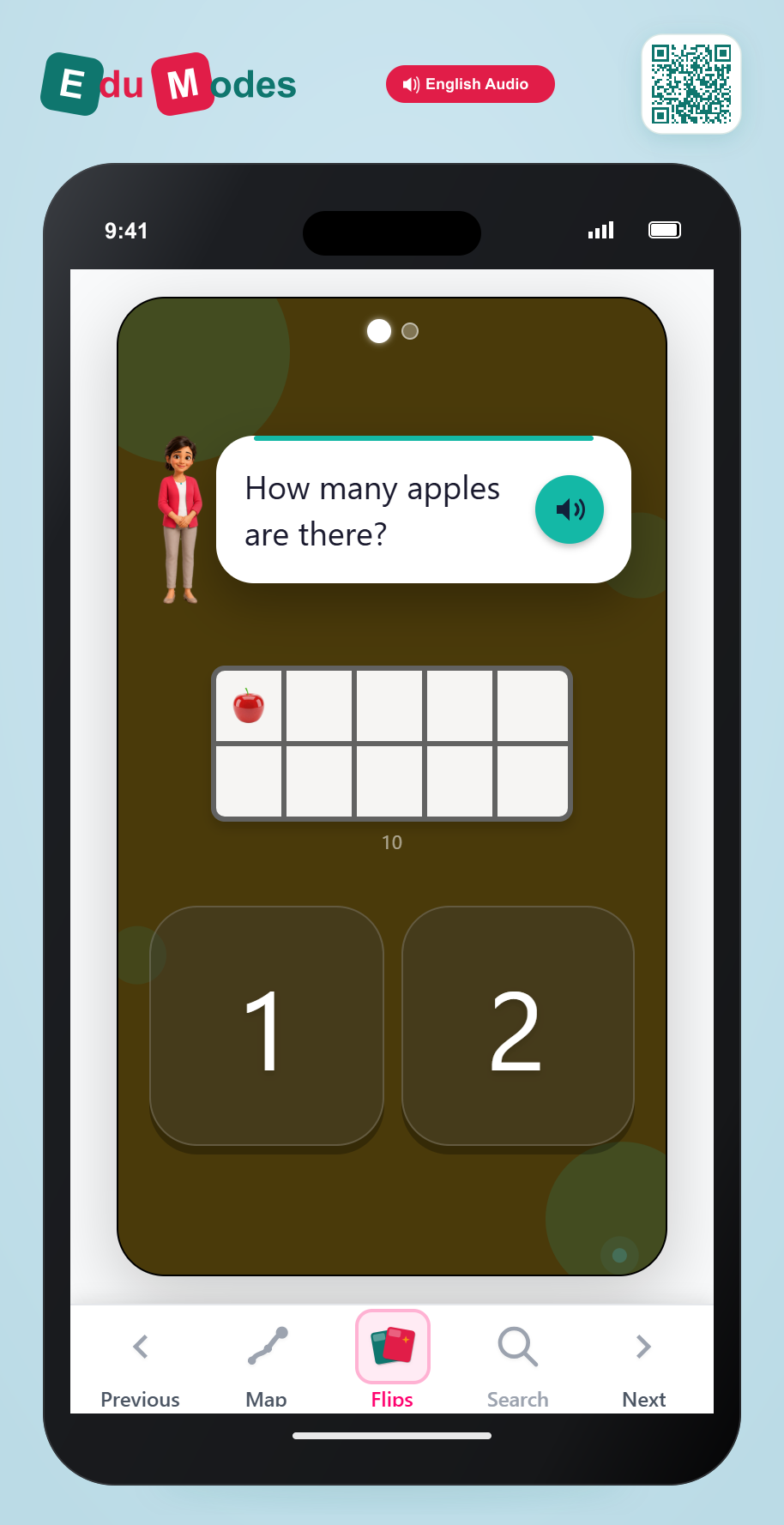 Count to 3: Identify 1 - Interactive Learning Game Preview