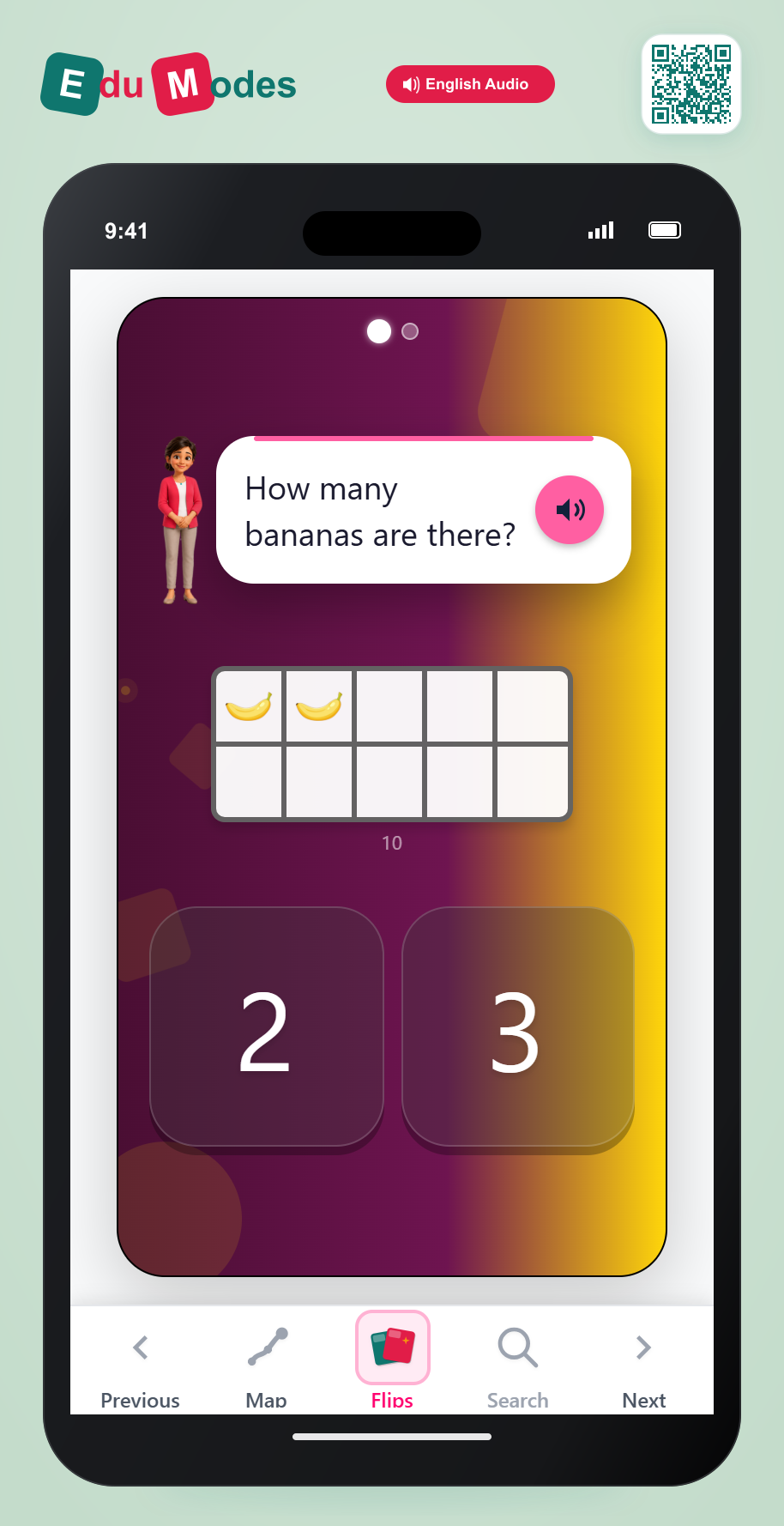 Count to 3: Identify 2 - Interactive Learning Game Preview