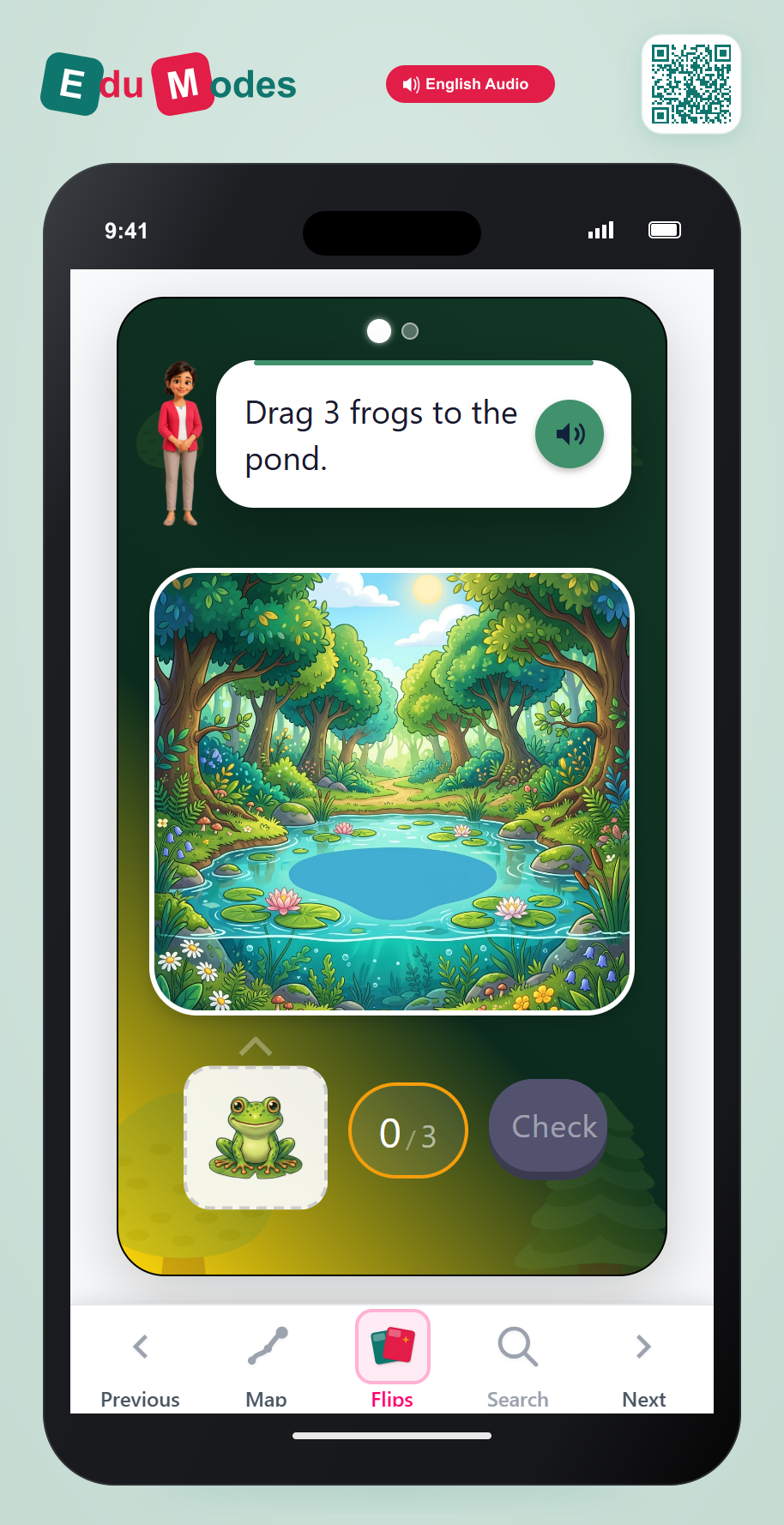 Drag Frogs - Interactive Learning Game Preview