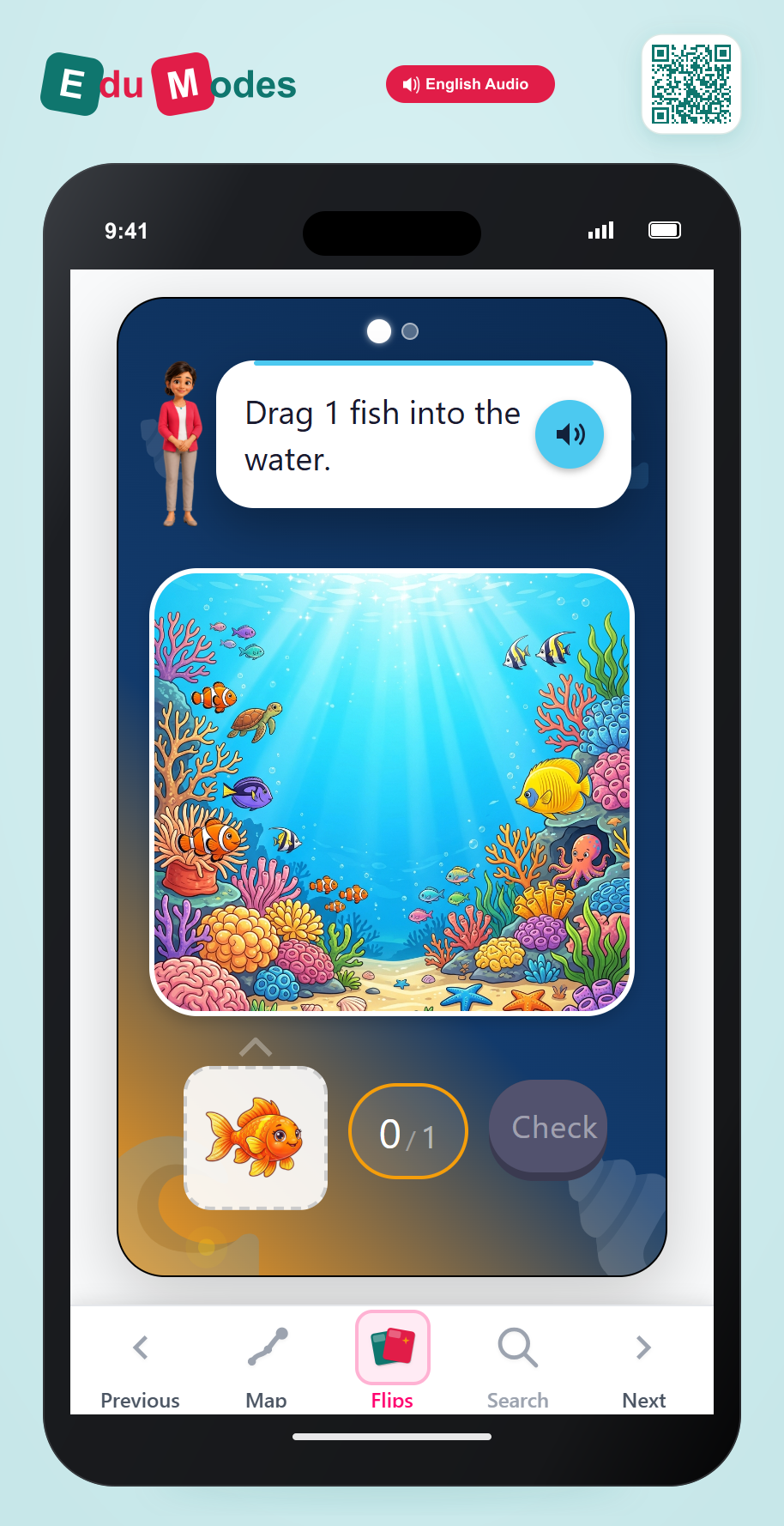 Drag Fish - Interactive Learning Game Preview