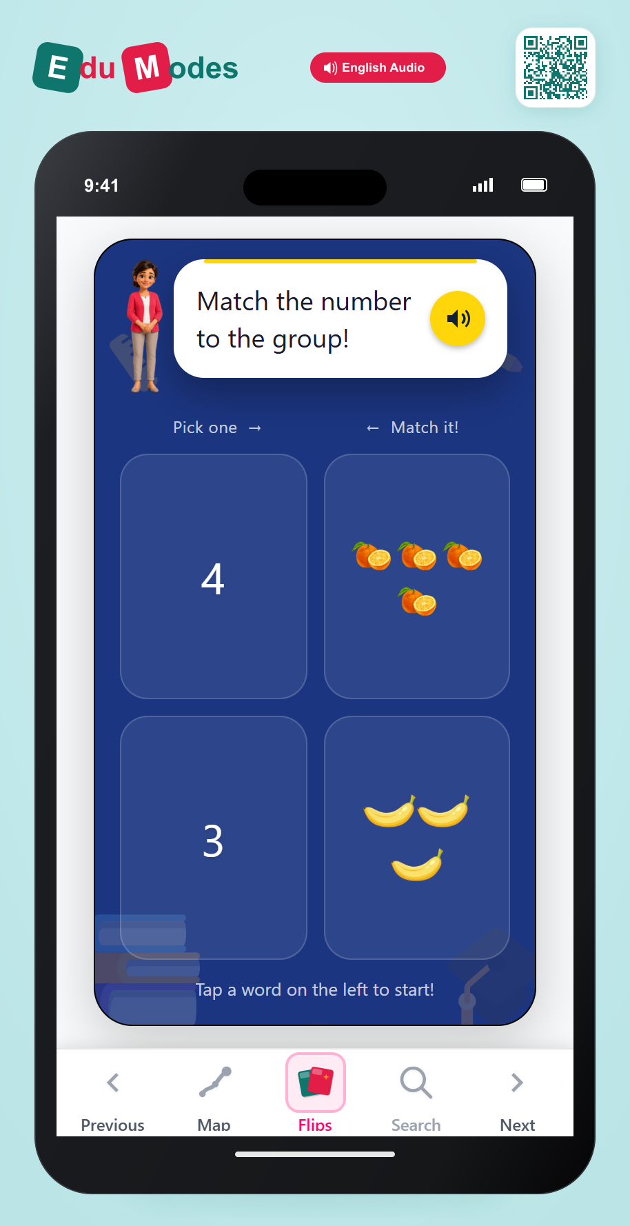 Match 3 and 4 - Interactive Learning Game Preview