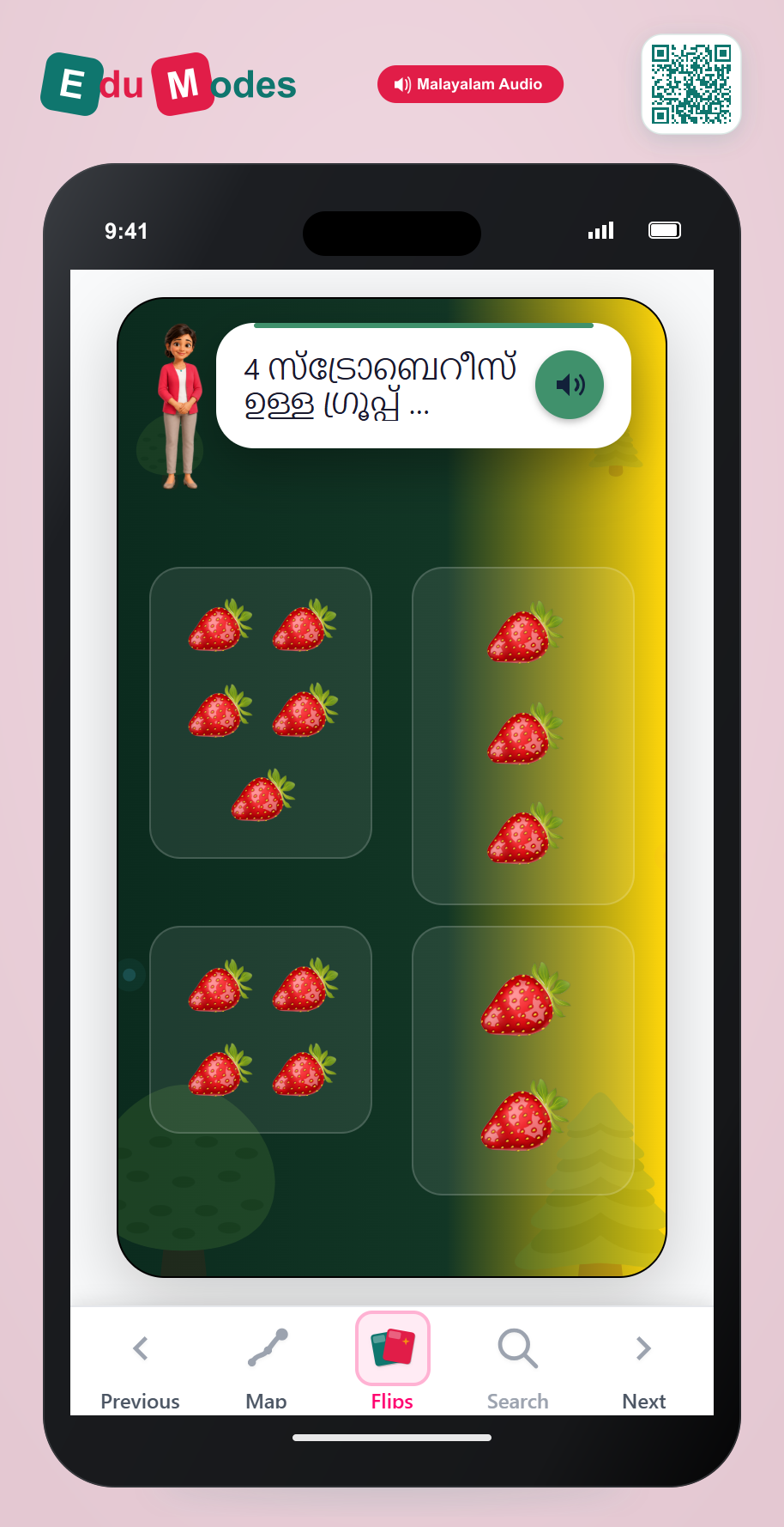 Find 4 Strawberries - Interactive Learning Game Preview