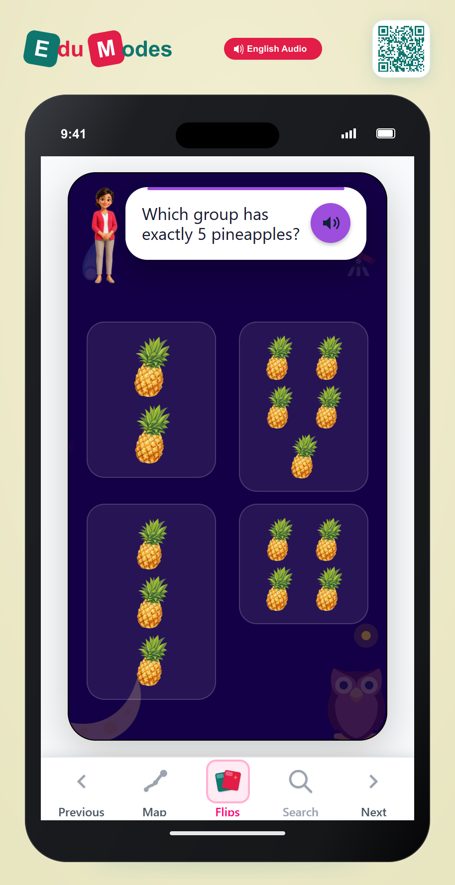 Find 5 Pineapples - Interactive Learning Game Preview