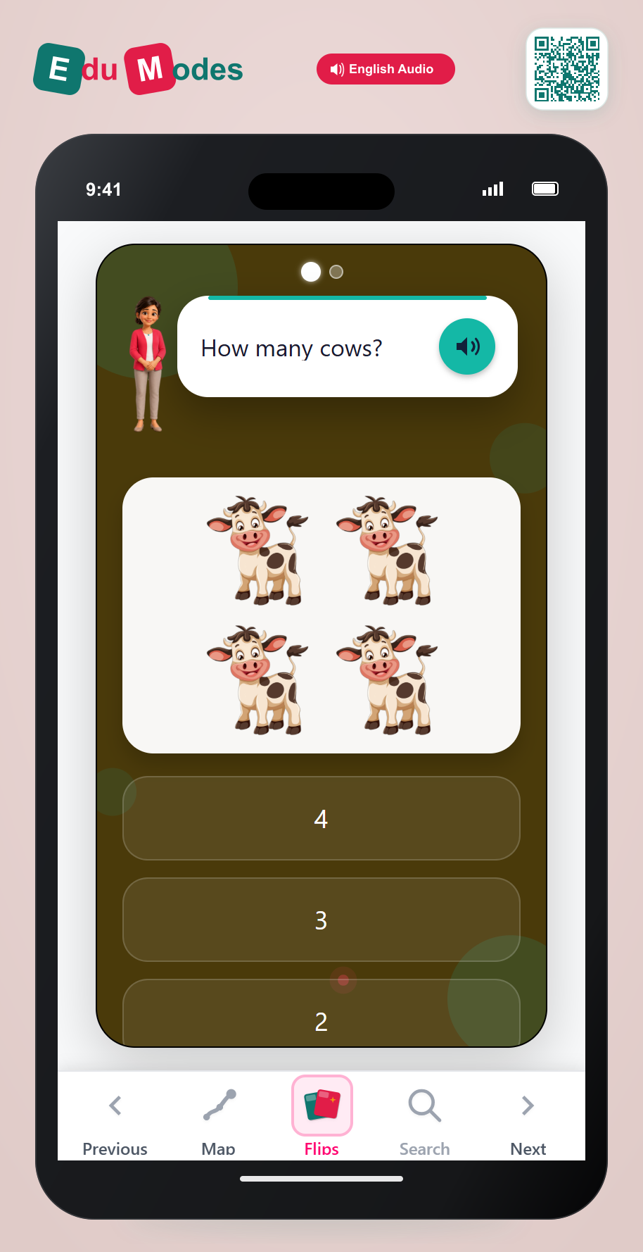 Count to 4 - Interactive Learning Game Preview