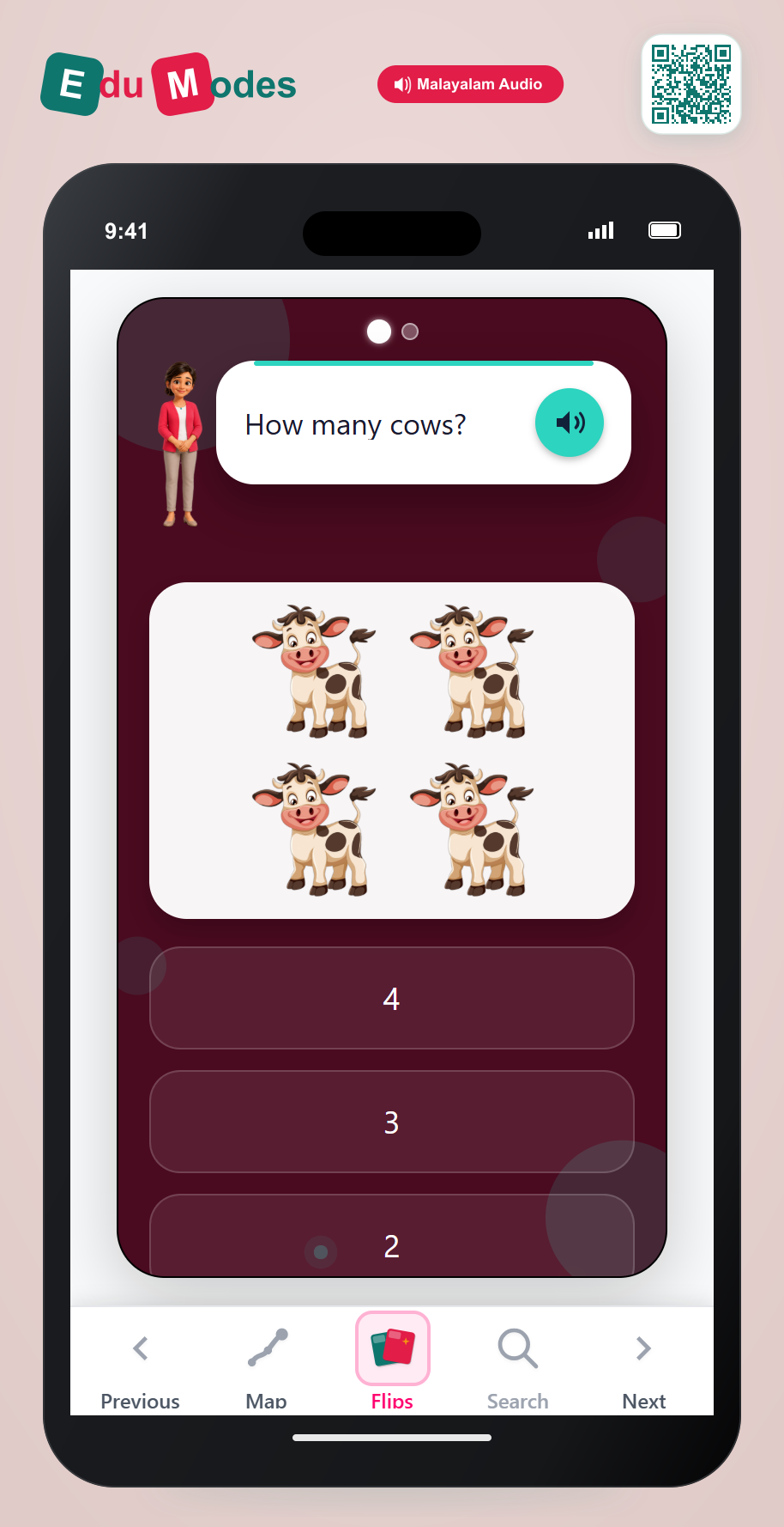 Count to 4 - Interactive Learning Game Preview