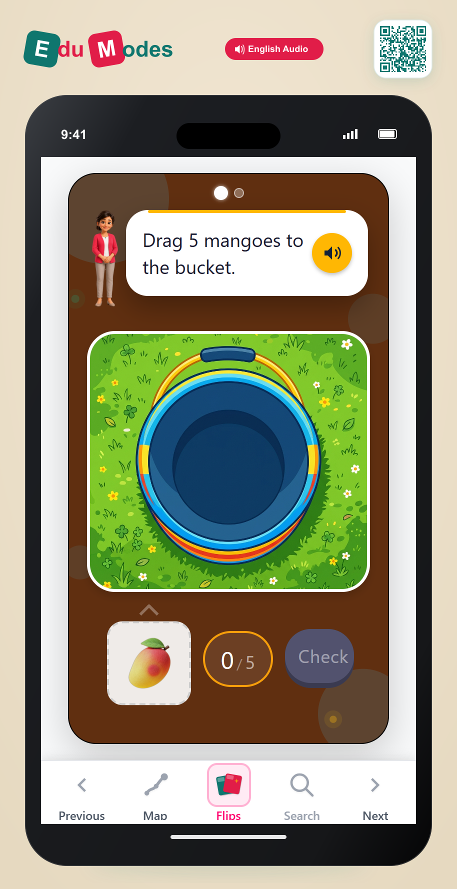 Drag 5 Mangoes - Interactive Learning Game Preview