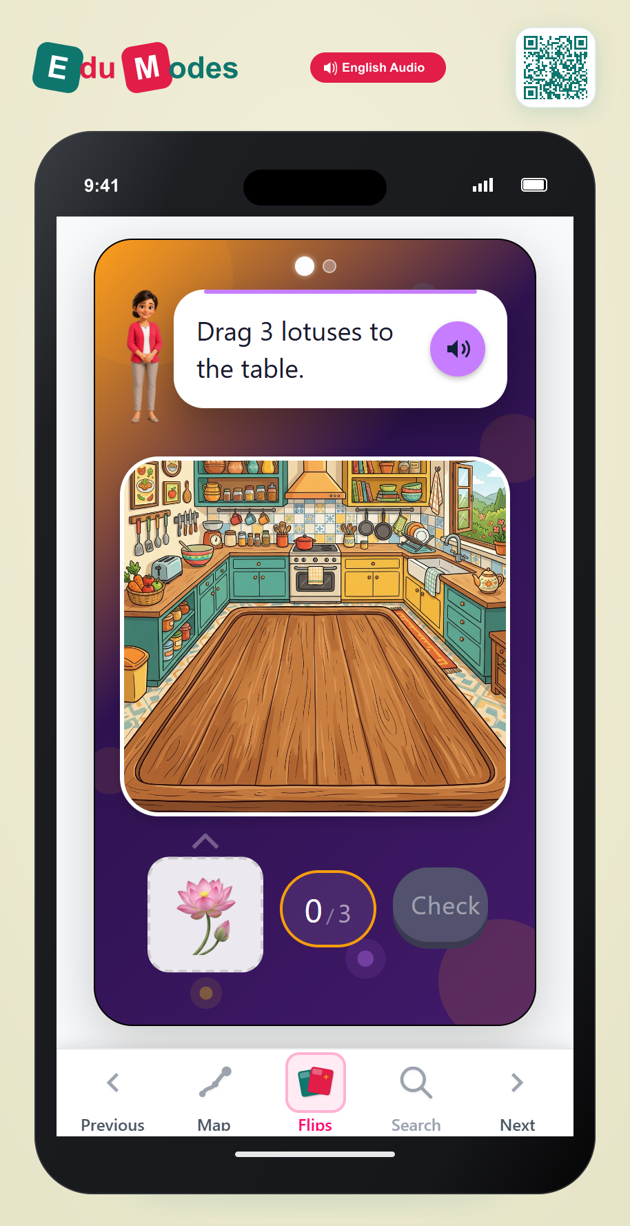 Drag and Count Flowers - Interactive Learning Game Preview