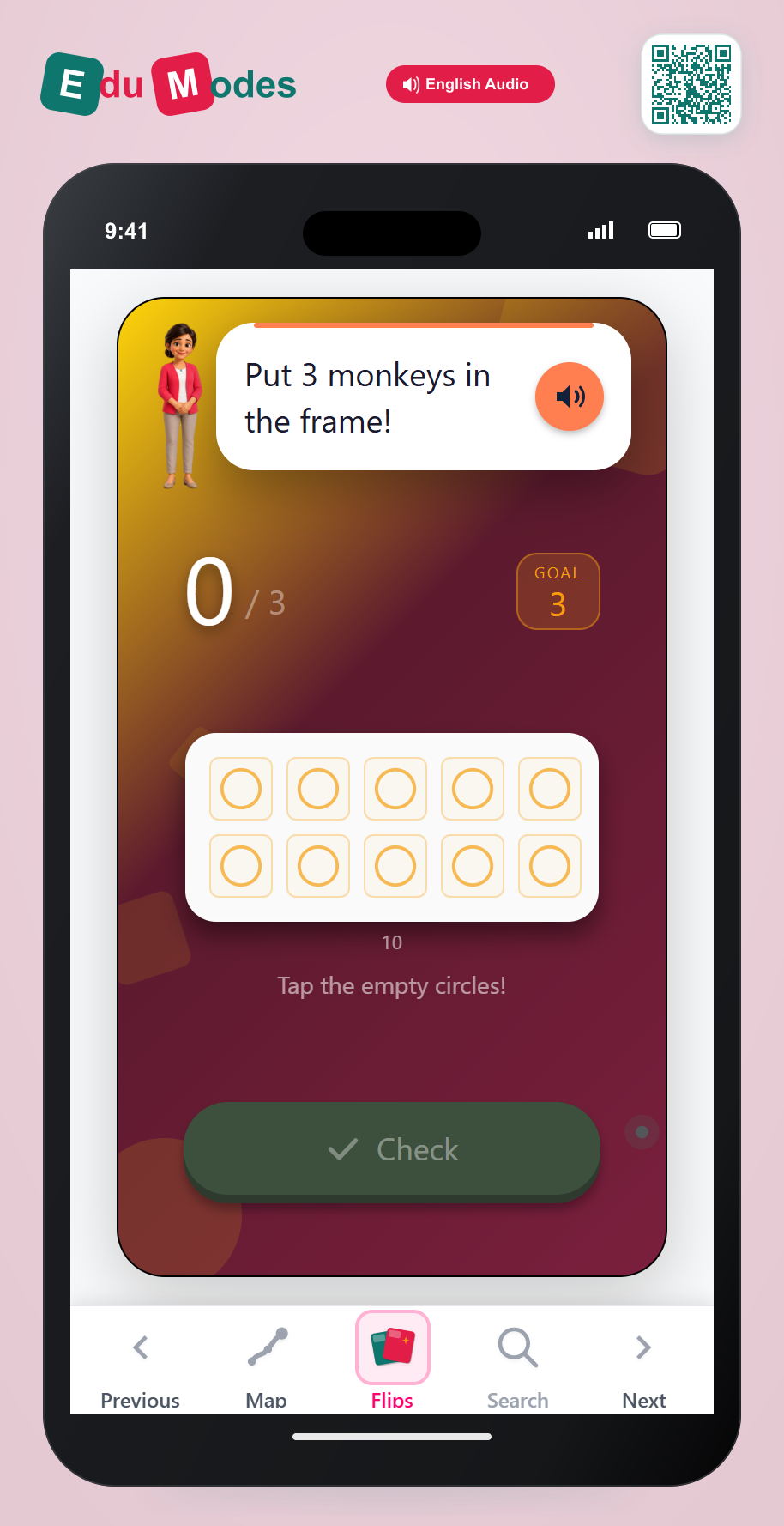 Build Number 3 in Ten Frame - Interactive Learning Game Preview