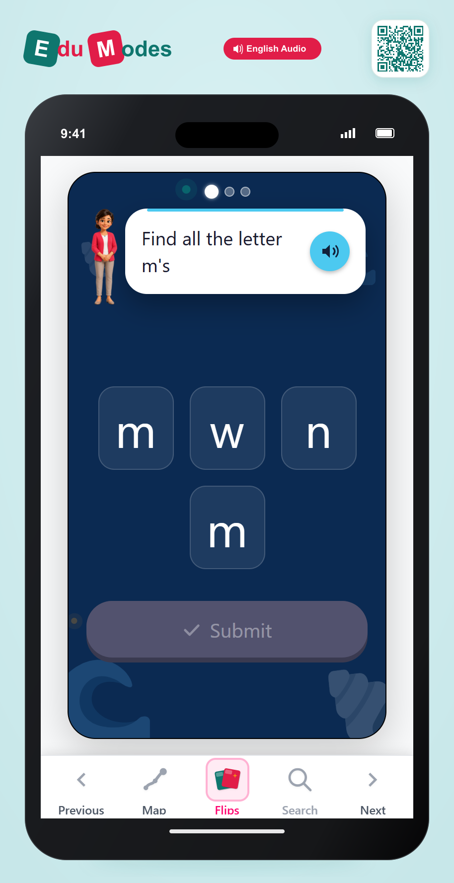 Find all the letters: m, w, u, n - Interactive Learning Game Preview