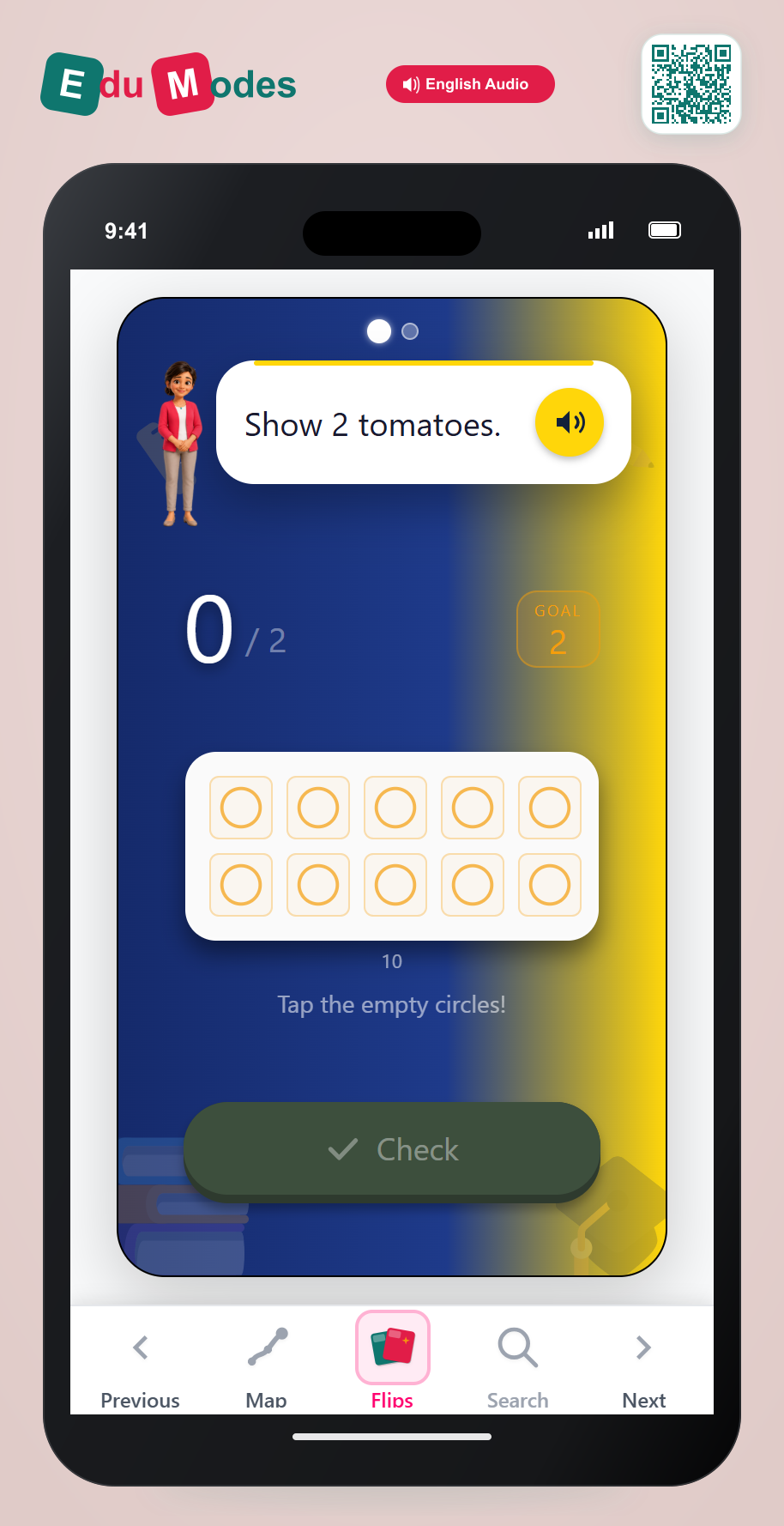 Show Numbers on Ten Frames: 2 and 3 - Interactive Learning Game Preview