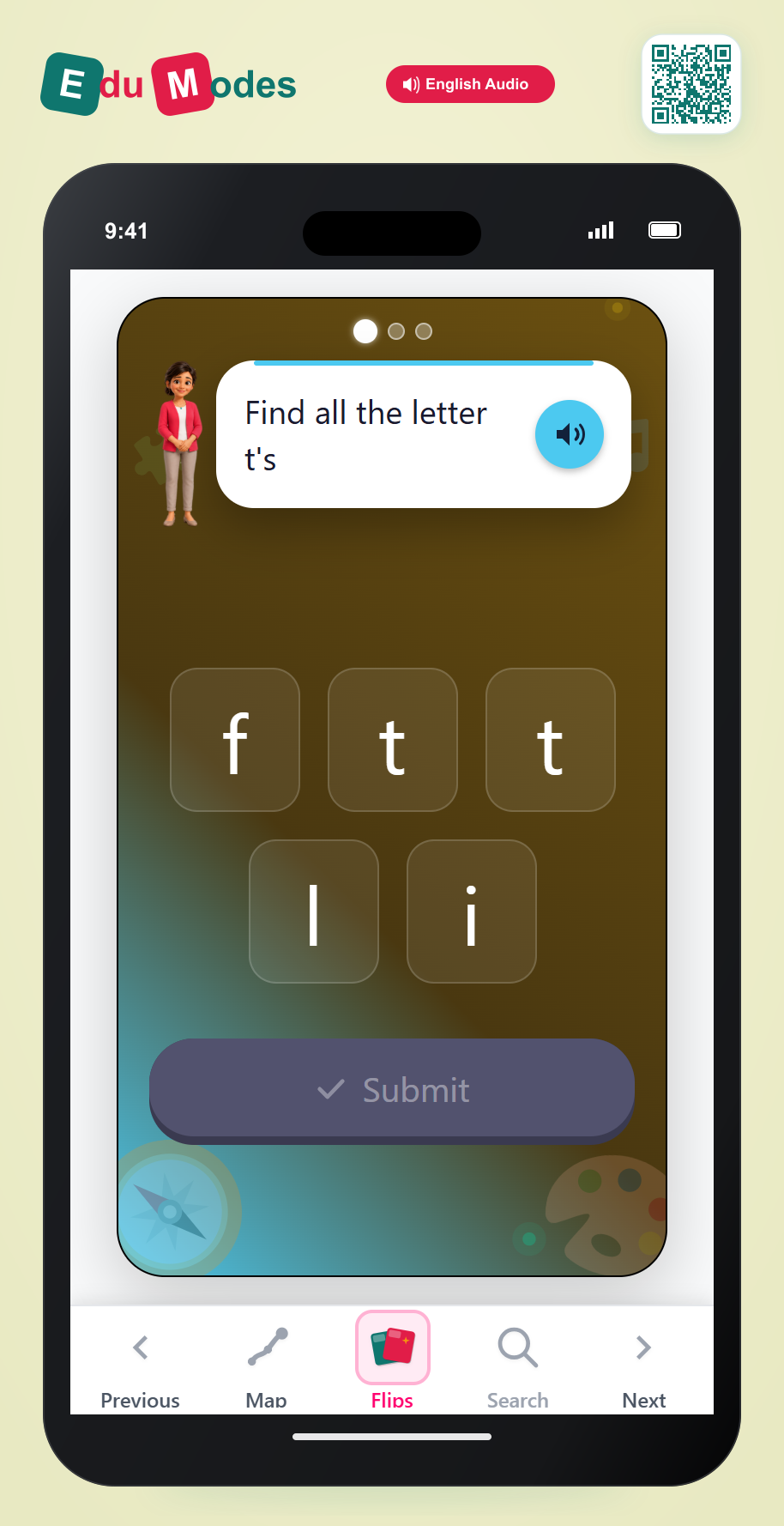 Find all the letters: f, t, l, i - Interactive Learning Game Preview