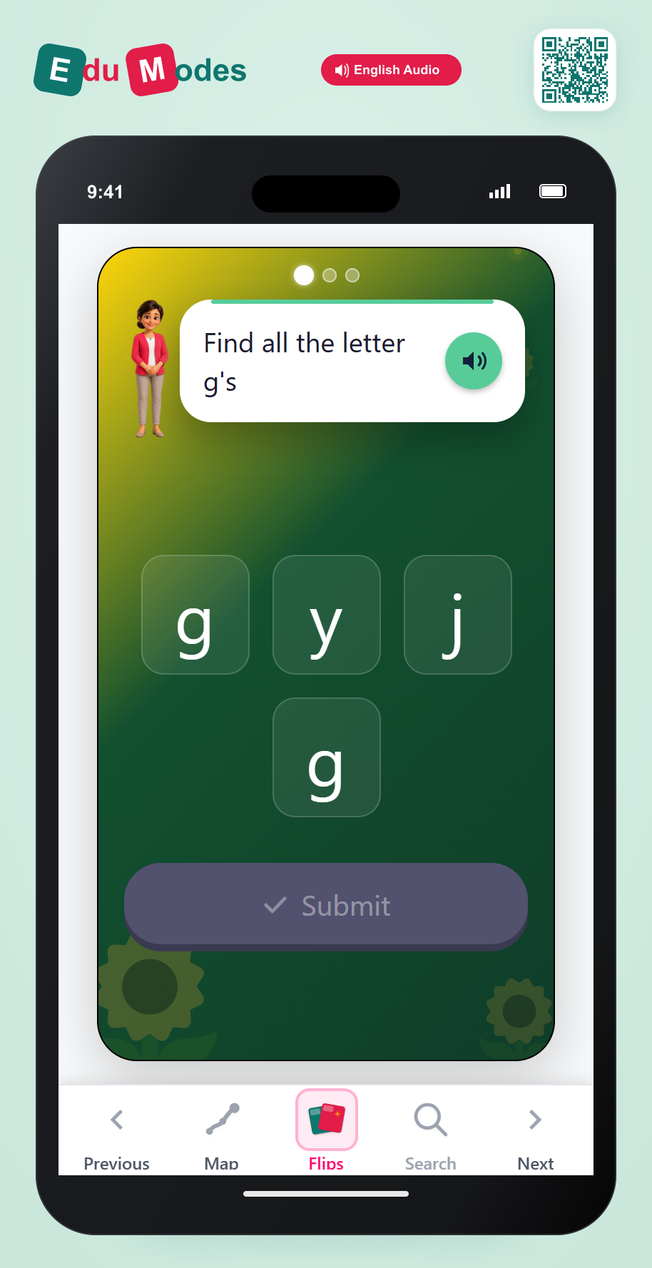 Find all the letters: g, y, j, q - Interactive Learning Game Preview